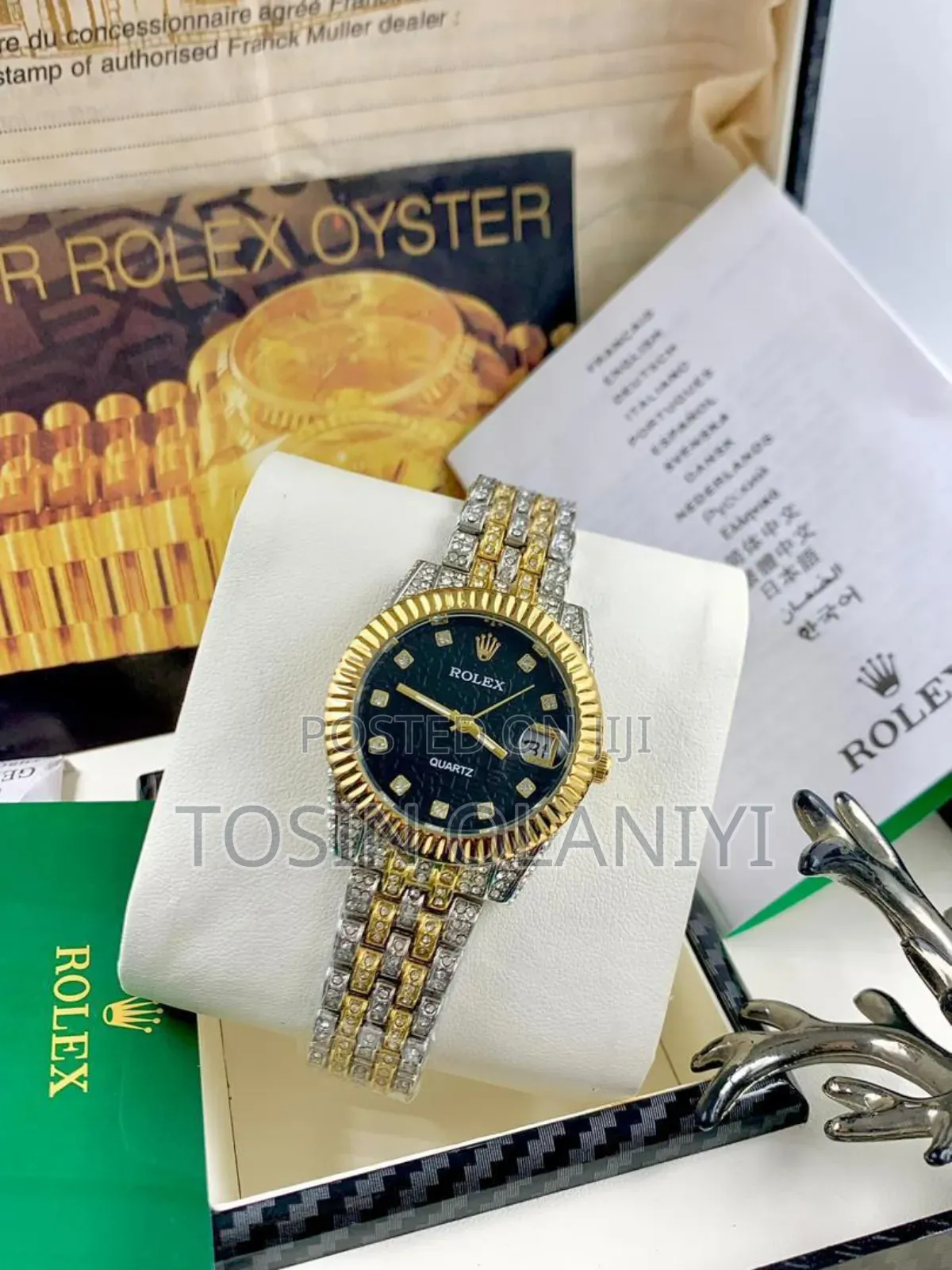 ROLEX Ladies Stone Watch
