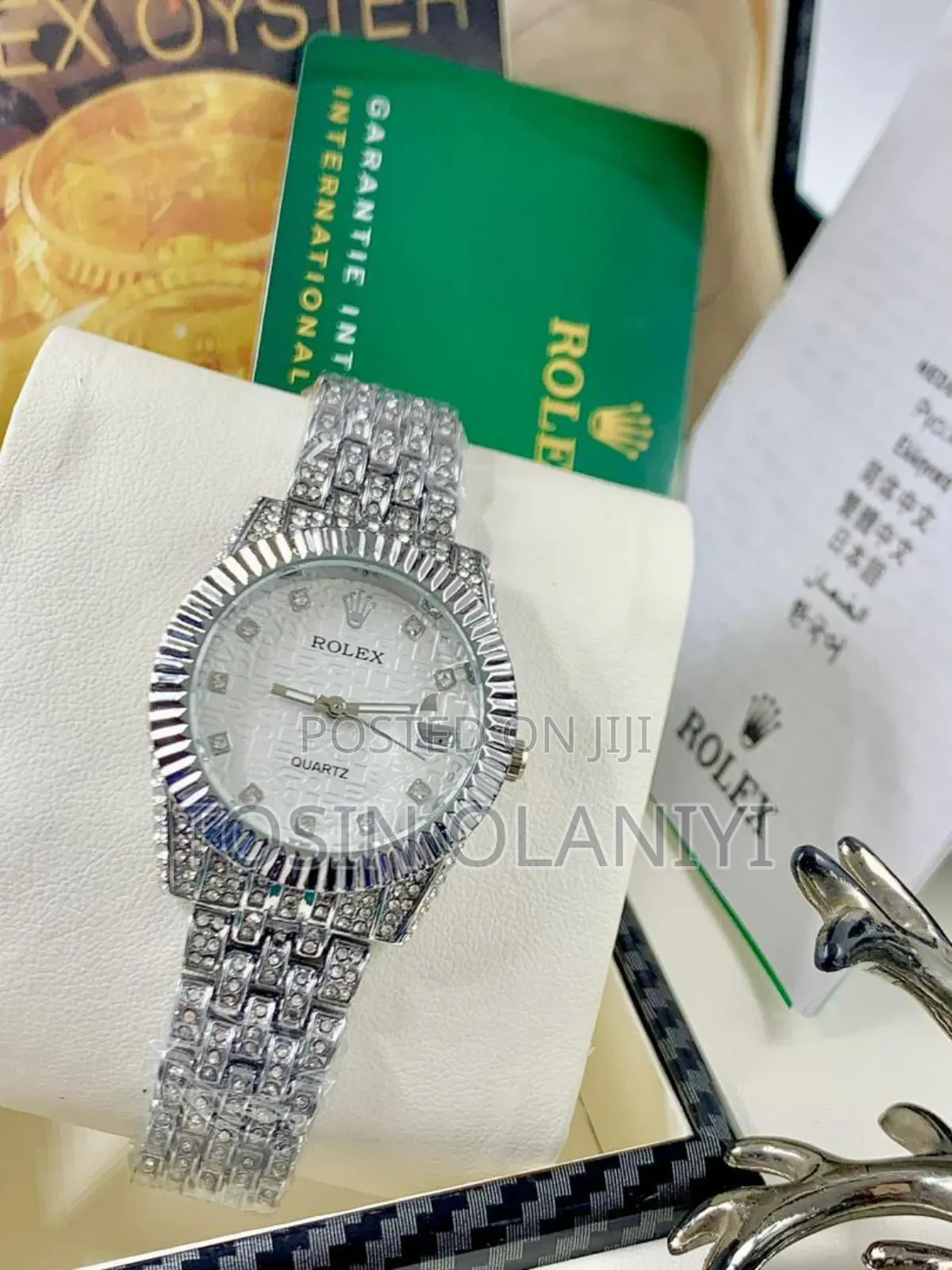 ROLEX Ladies Stone Watch