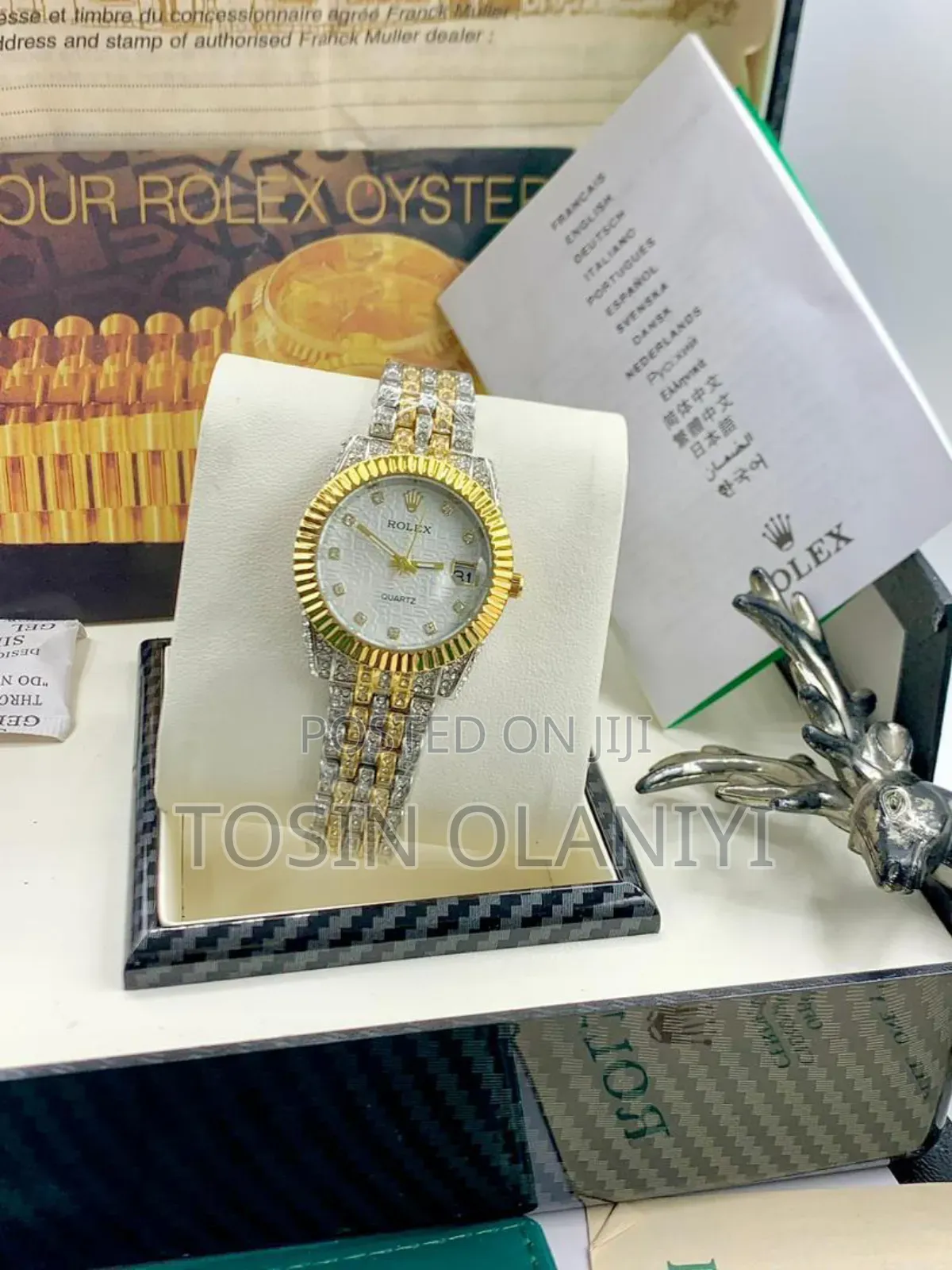 ROLEX Ladies Stone Watch