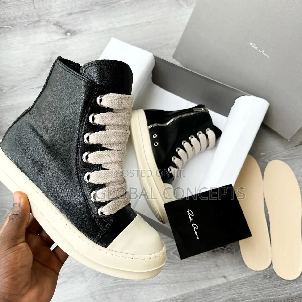 Rick Owen DRKSHDW Jumbo Lace High Black