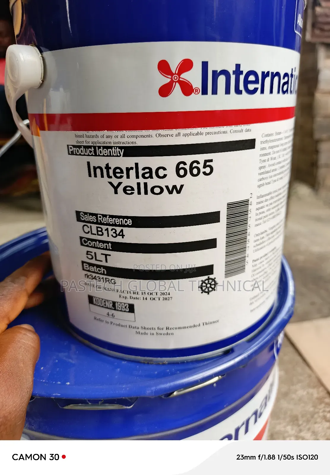 International Marine Paint Interlac 665 Yellow 5L