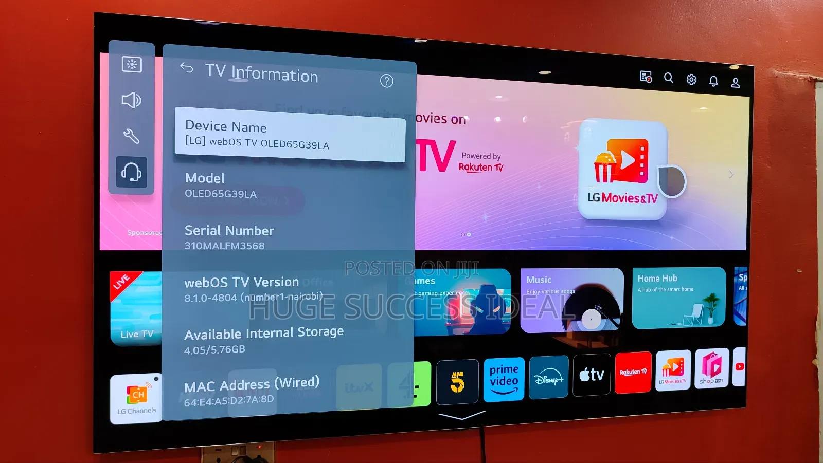 LG OLED 65 Inch G3 Series Smart 4K Ultra HD HDR TV Webos 24