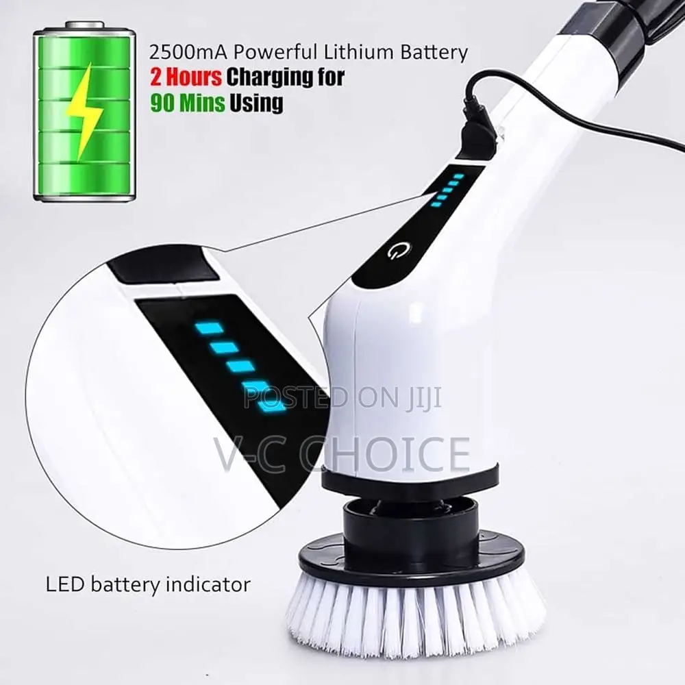 Cordless Cleaning Electric Spin Scrubber Brush/ With 7 Head