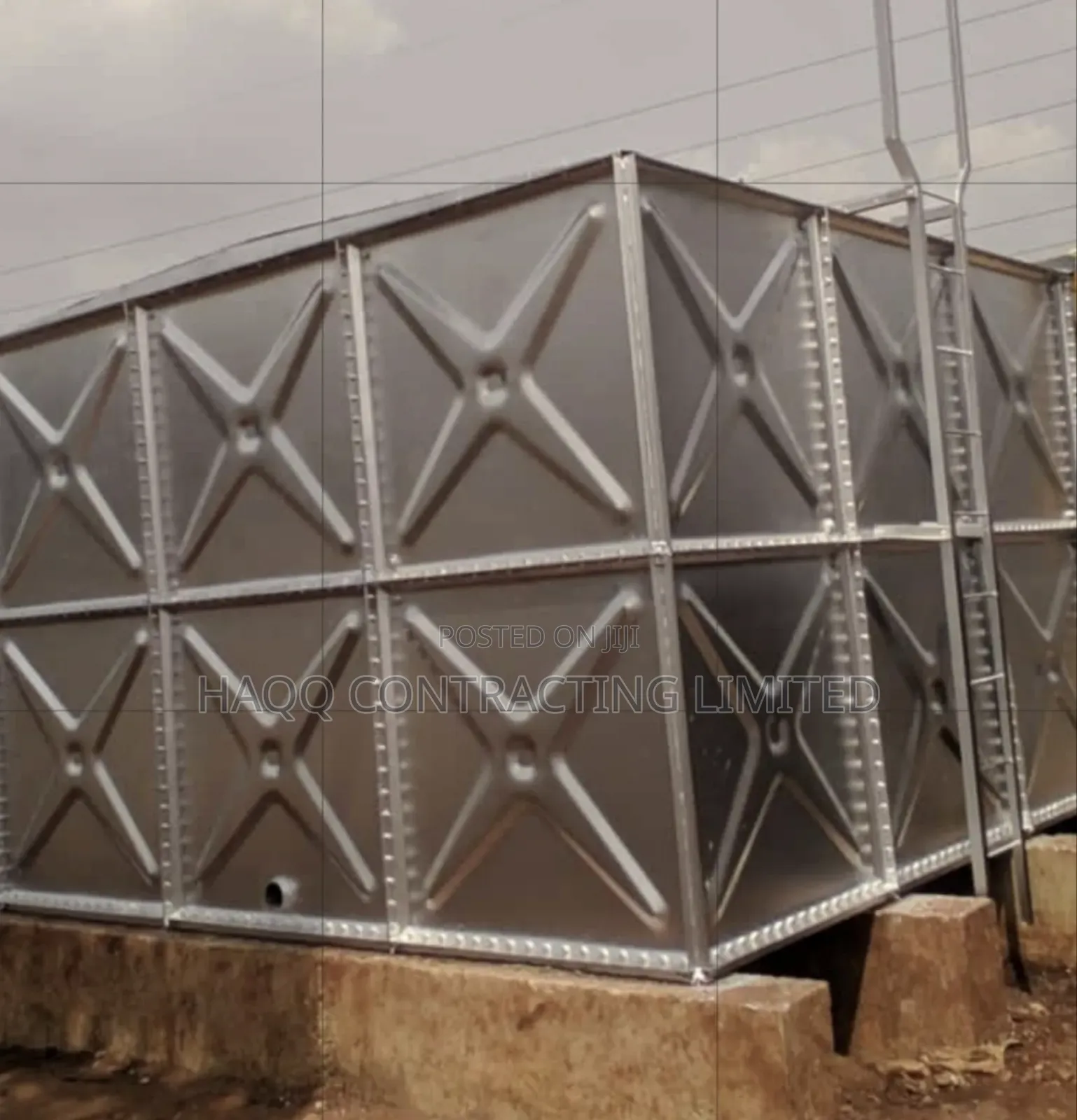 Braithwaite Pressed Steel Water Storage Tank Set Up