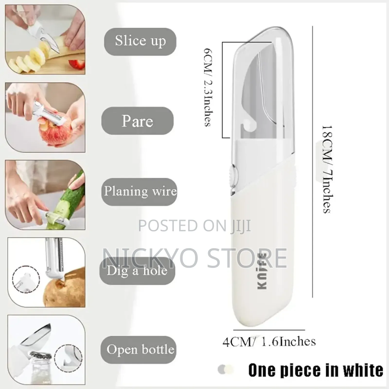 Multifunctional Stainless Steel Fruit Knife Peeler