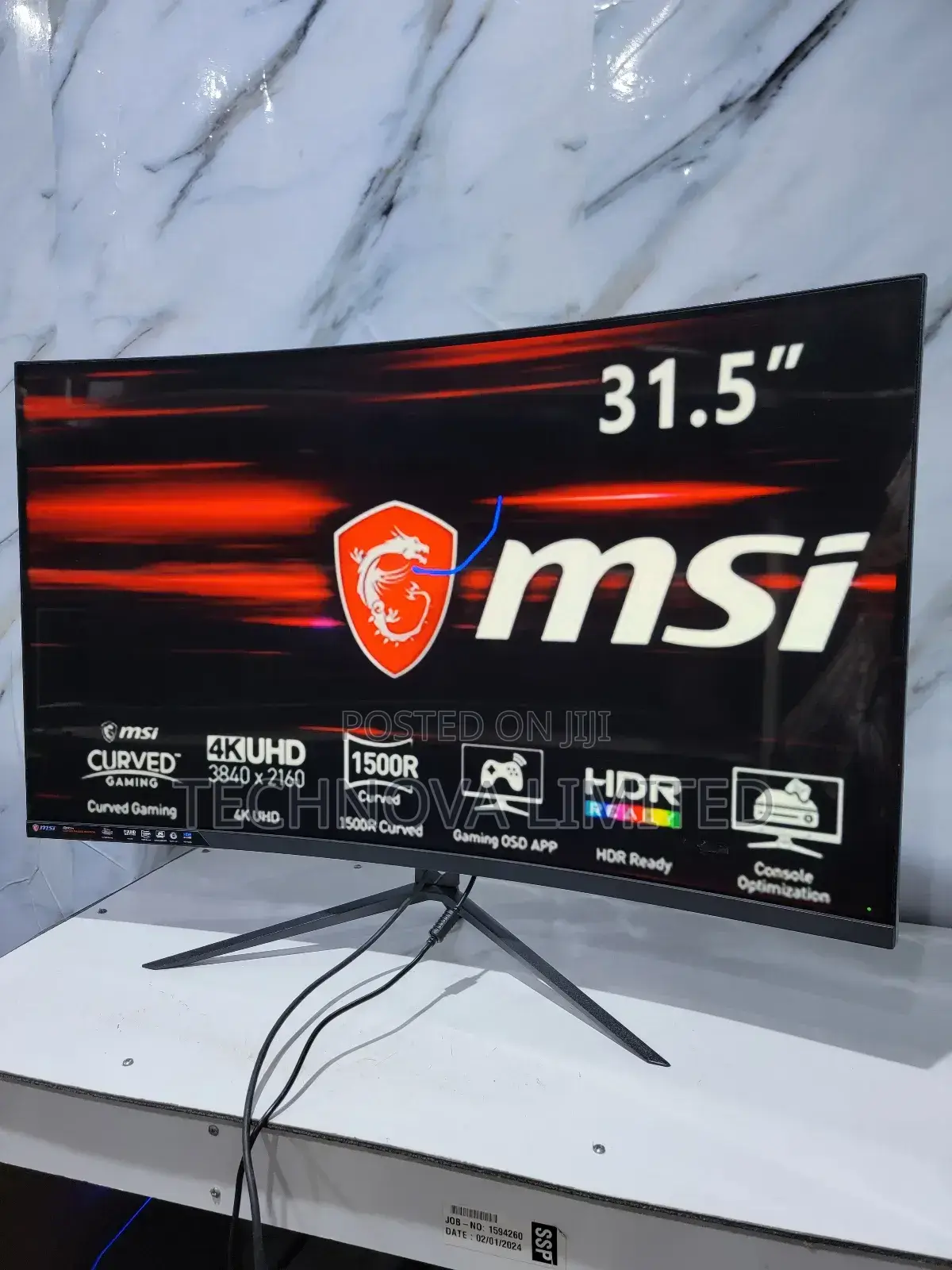 Msi G321cuv, 32" Gaming Monitor, 3840 X 2160 (Uhd),60hz,