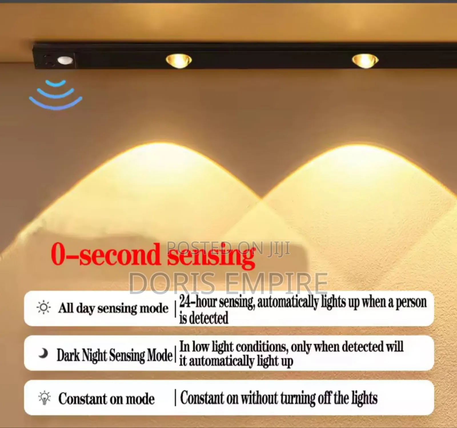 LED Cabinet Light USB Rechargeable Motion Sensor