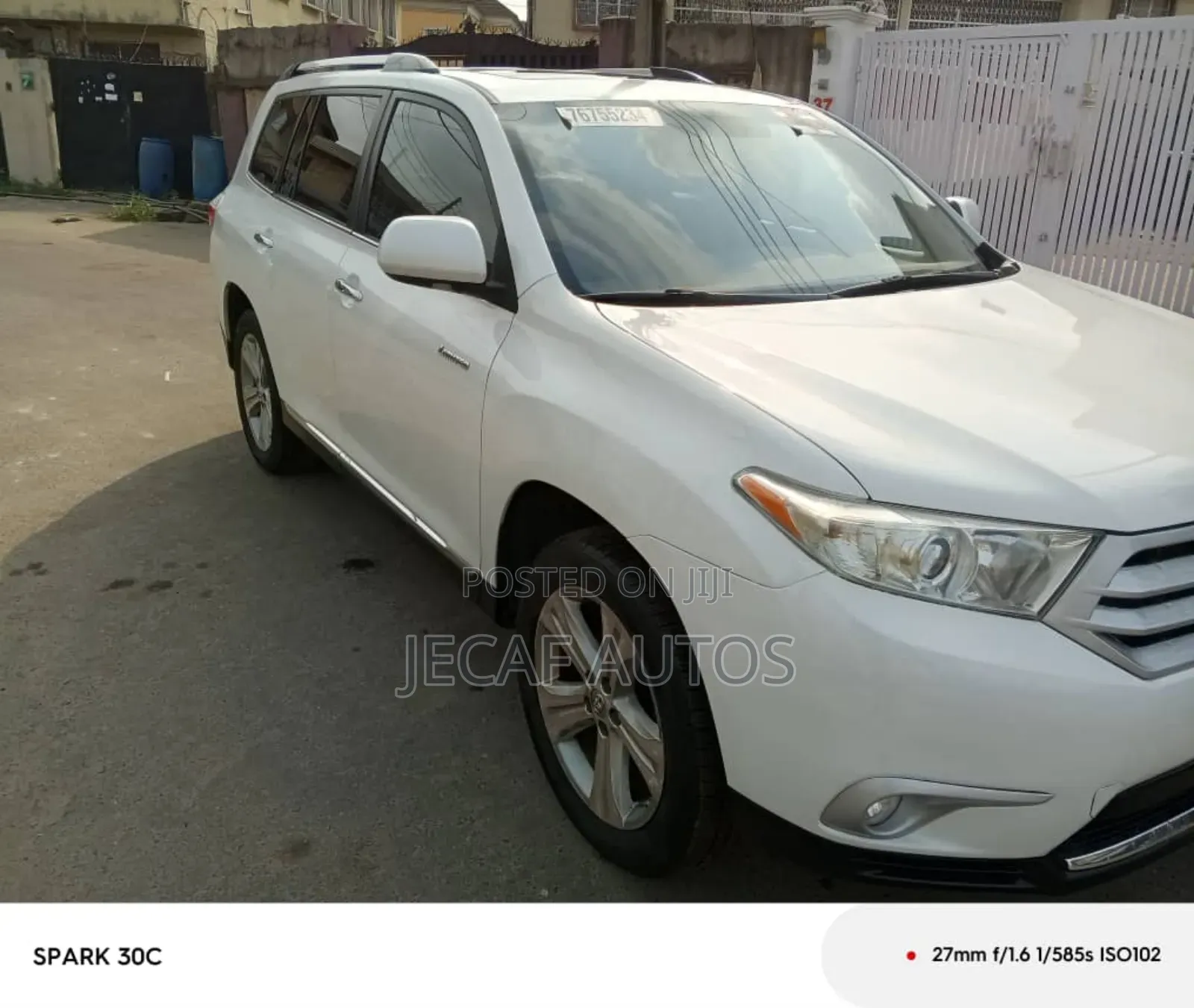 Toyota Highlander Limited 2012 White