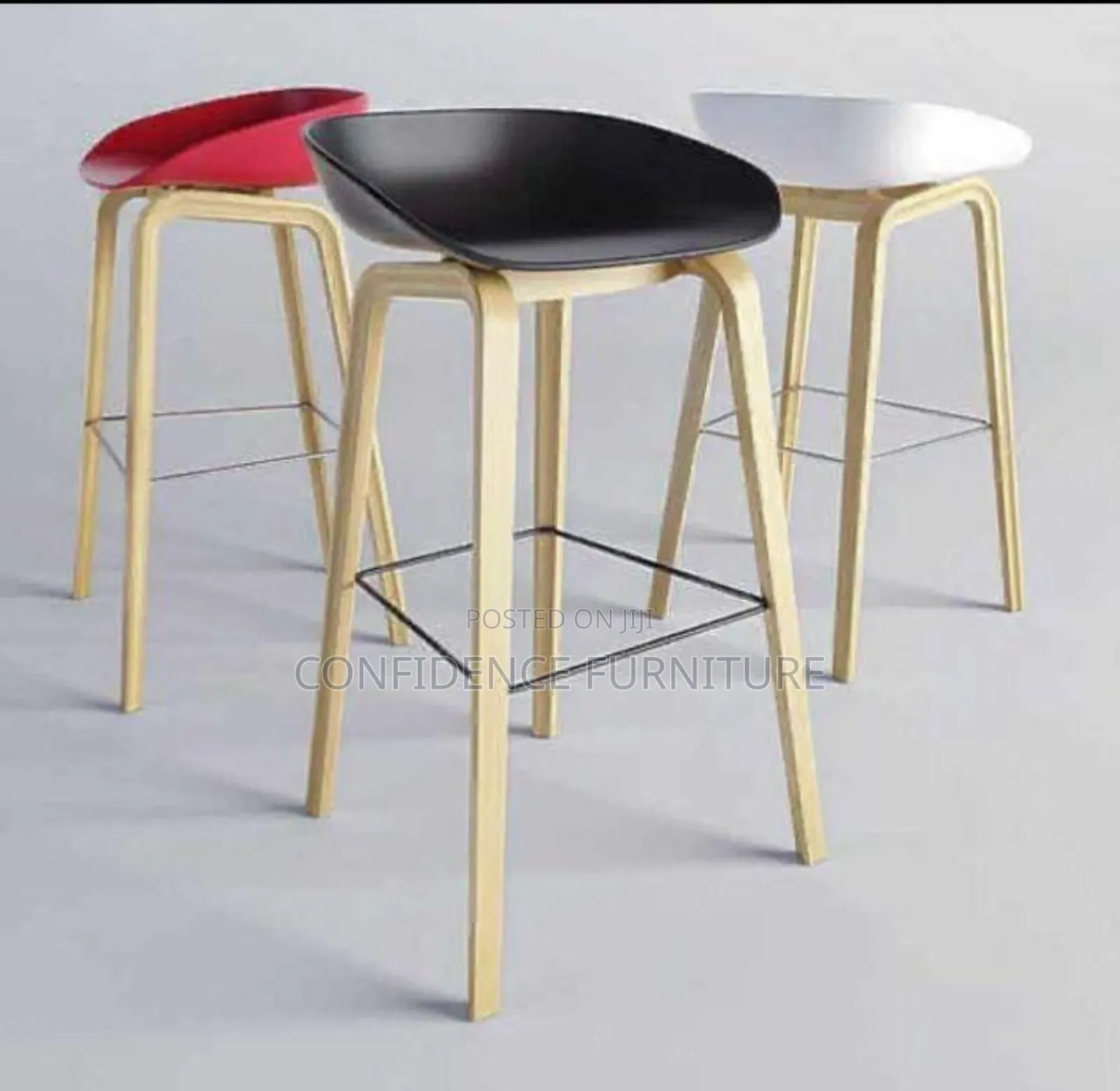 Quality Rubber Seat Bar Stool With Long Metal Leg