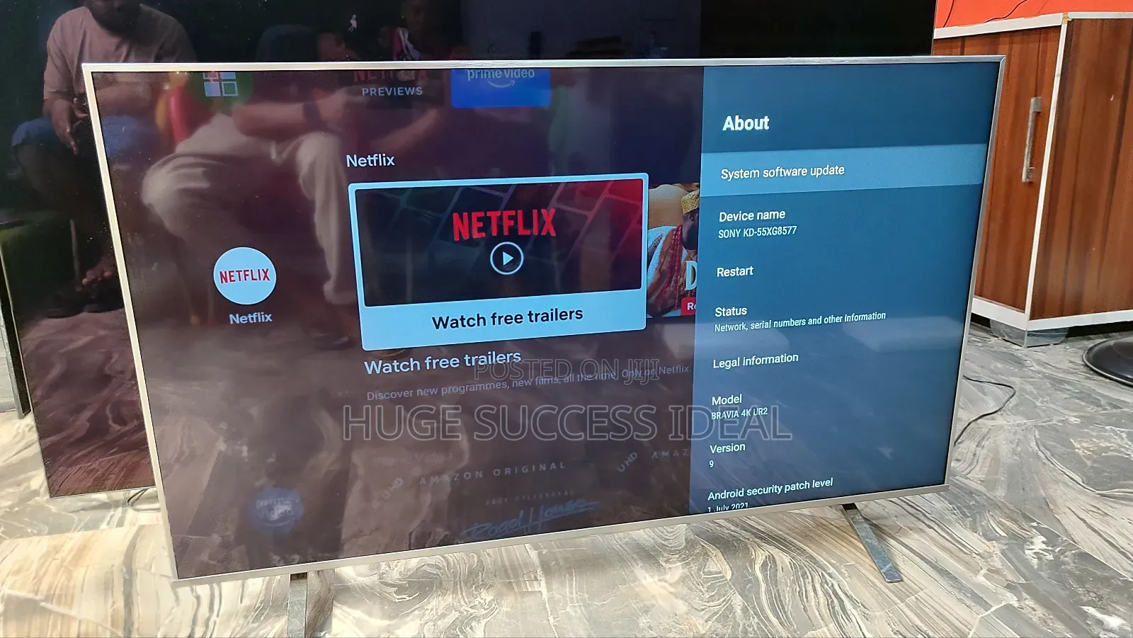 Sony 55 Inch Android Smart 4K Ultra HD HDR LED TV