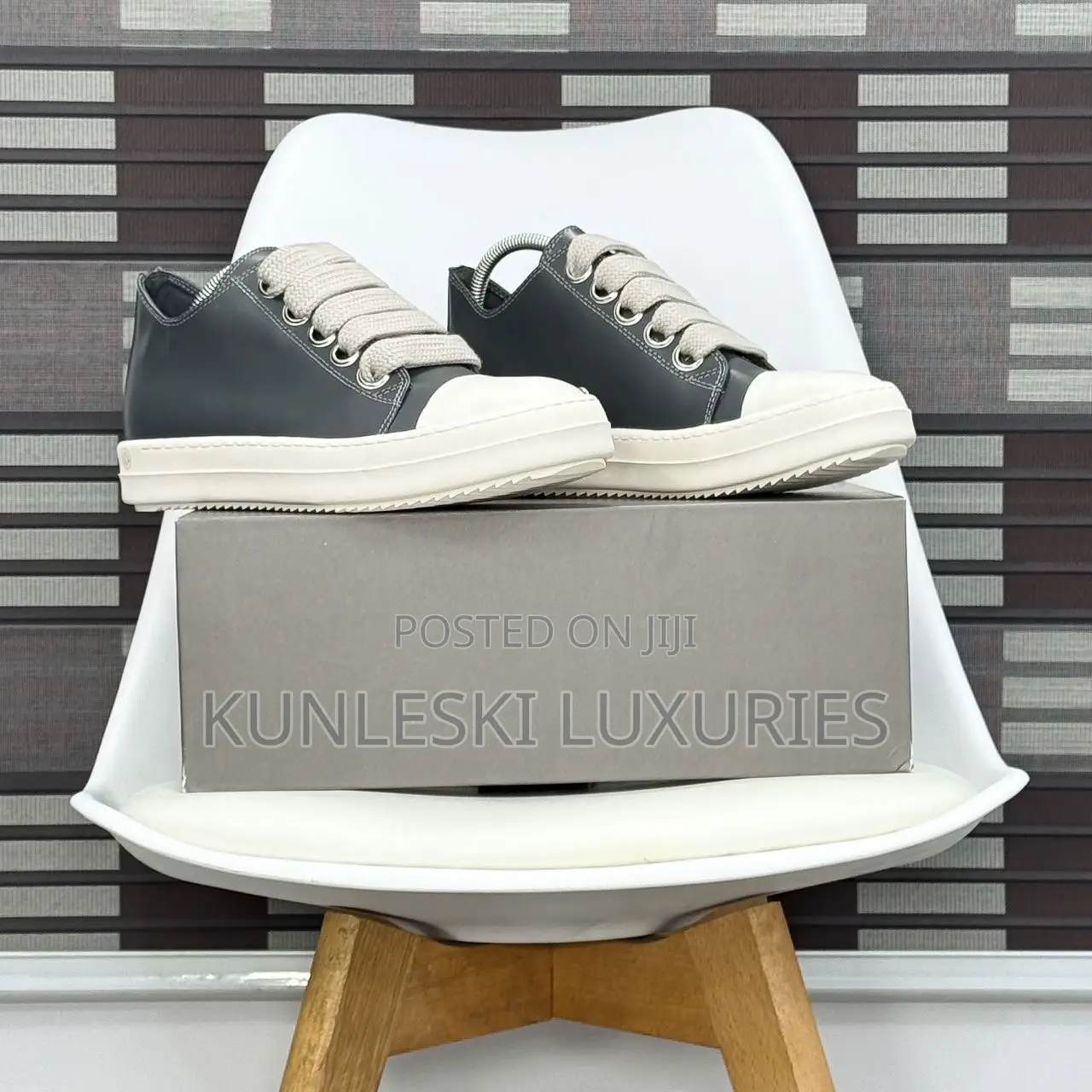 Rick Owen DRKSHDW Jumbo Lace High and Low Top Sneakers