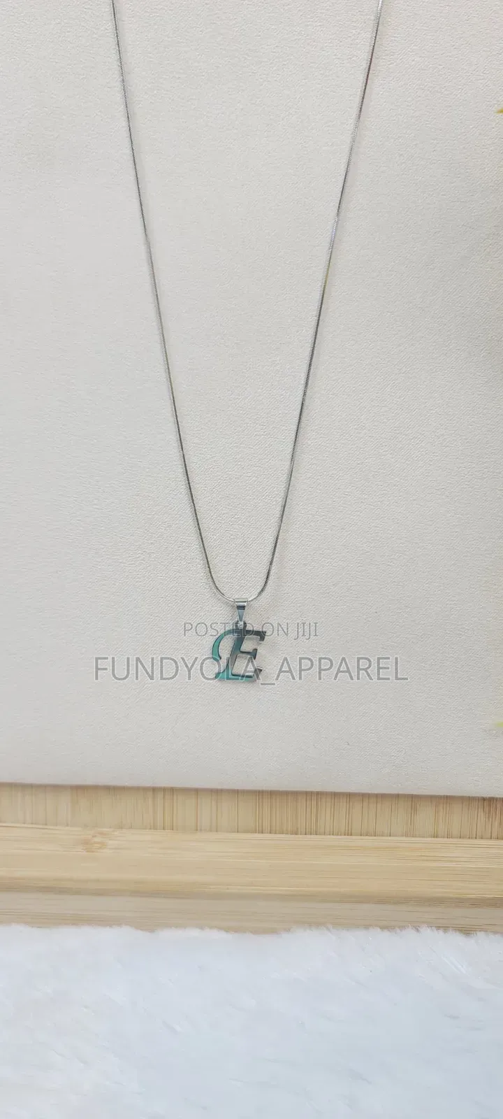 E Pendant Necklace