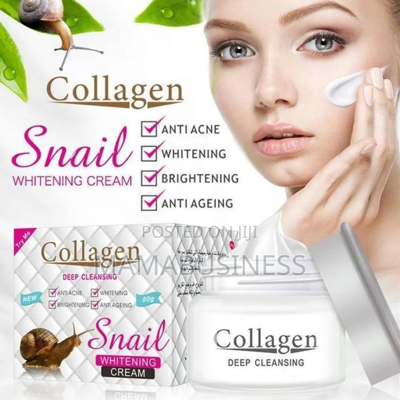 Collagen Deep Cleansing Snail Whitening Cream - 80g