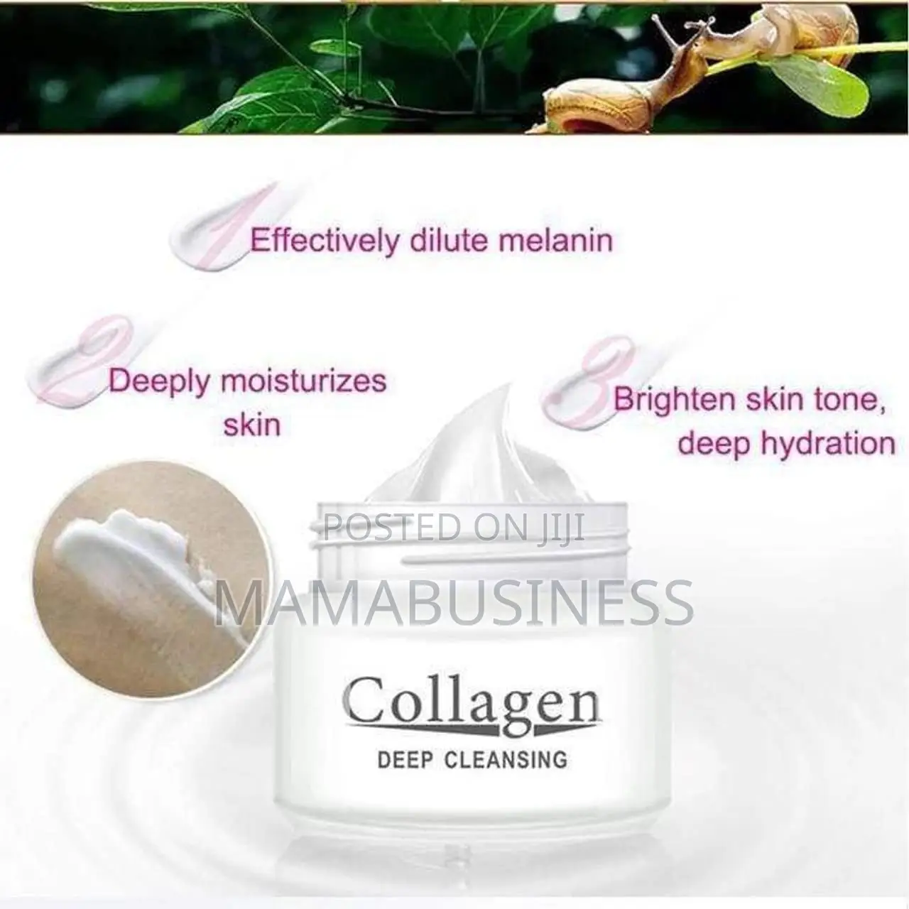 Collagen Deep Cleansing Snail Whitening Cream - 80g