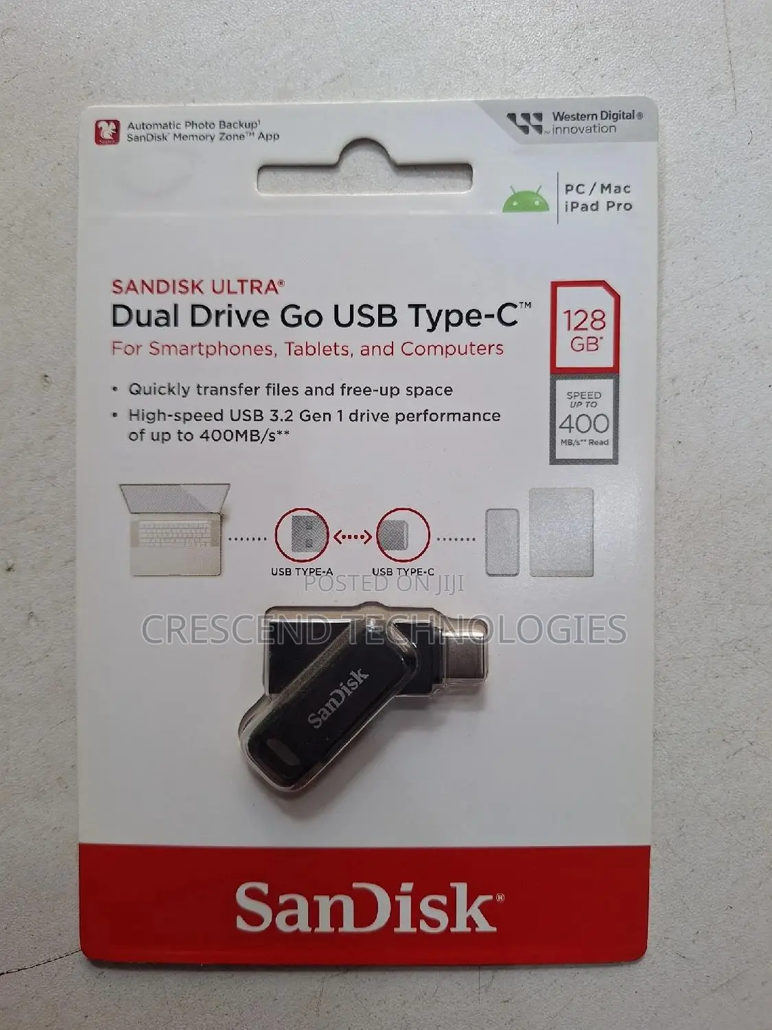 128gb Sandisk Dual Drive Usb Type-C