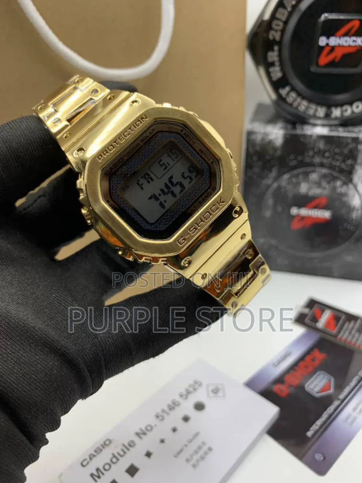 Gshock Digital Solid Wristwatch in Gold and Rosegold