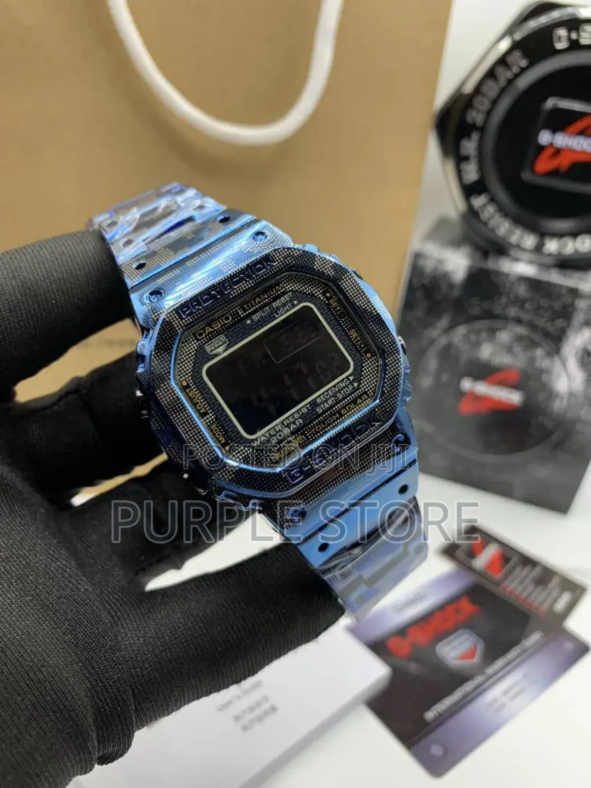 Gshock Digital Solid Silver and Black