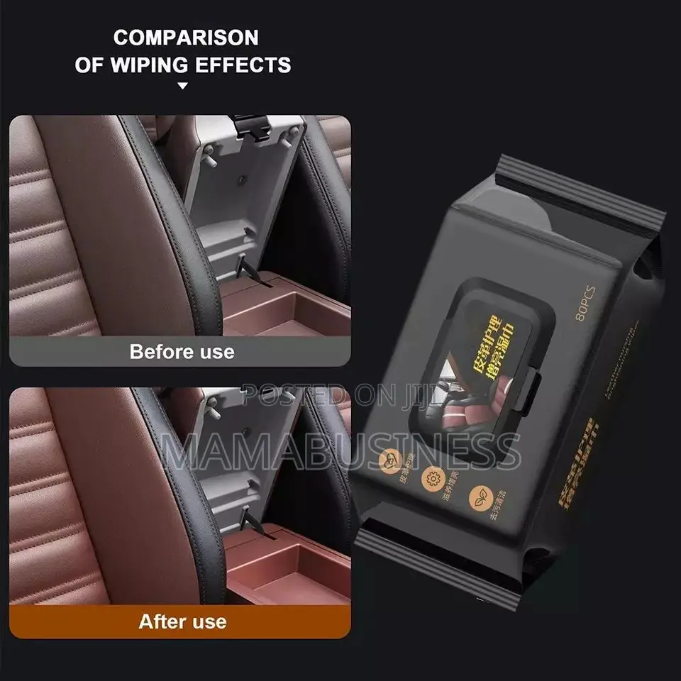 80PCS Leather Cleaning Wipes for Sofas Car Seats