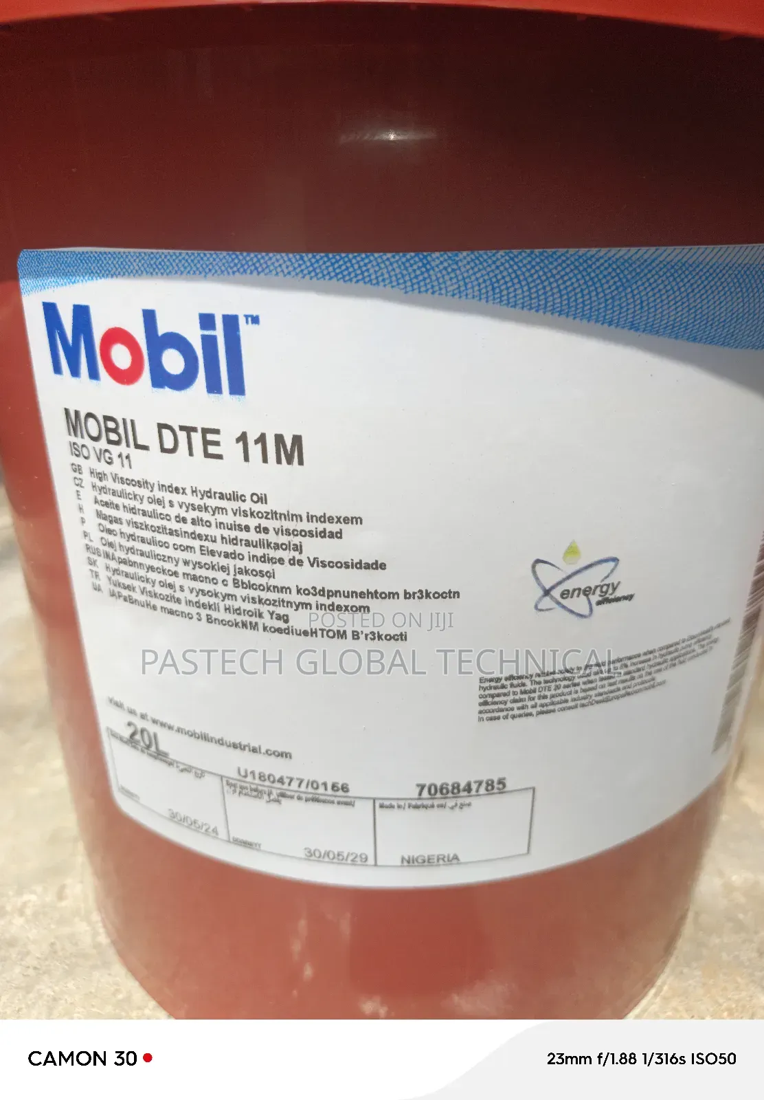 Mobil Dte 11M Hydraulic Oil 20L