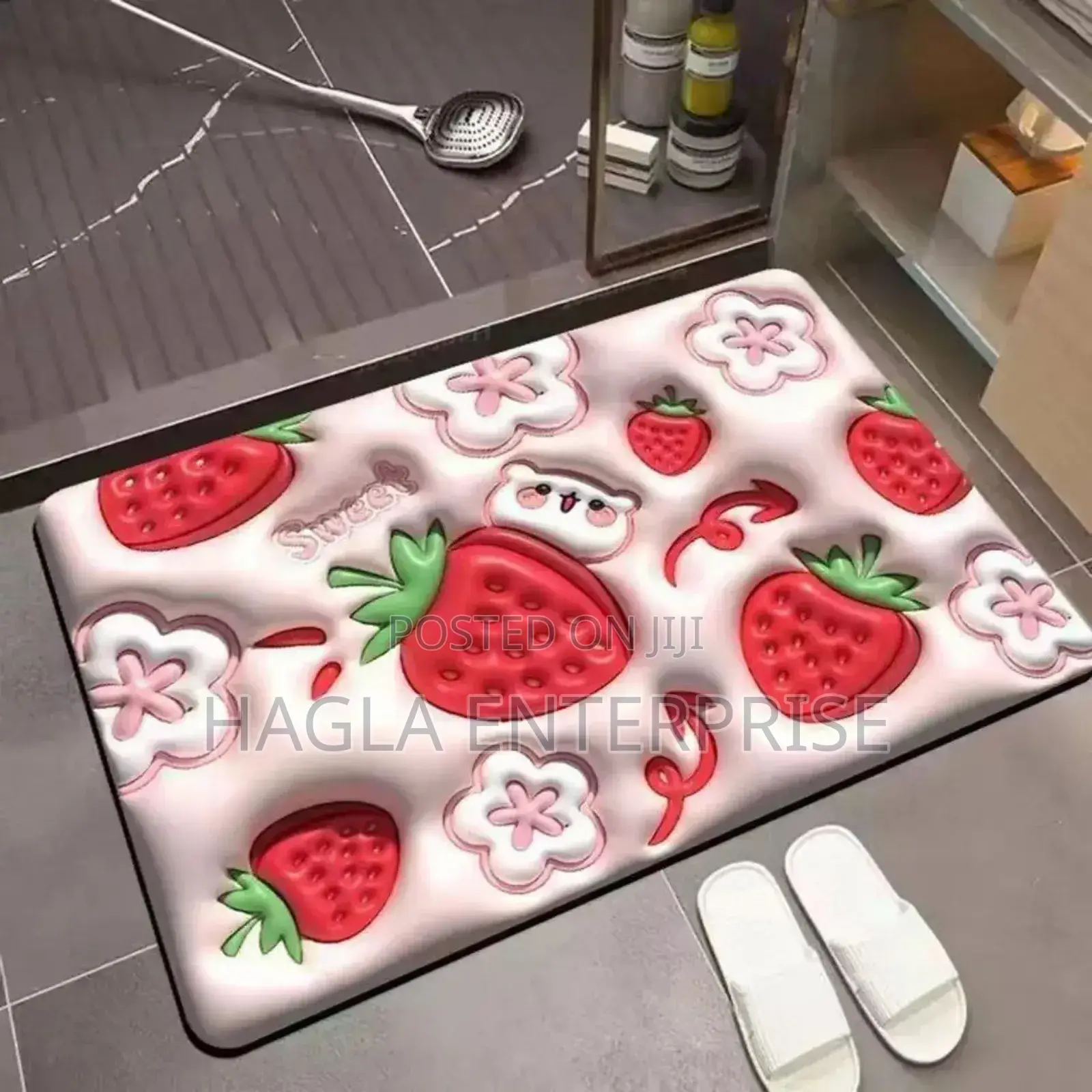 3d Flora Bathroom Mat