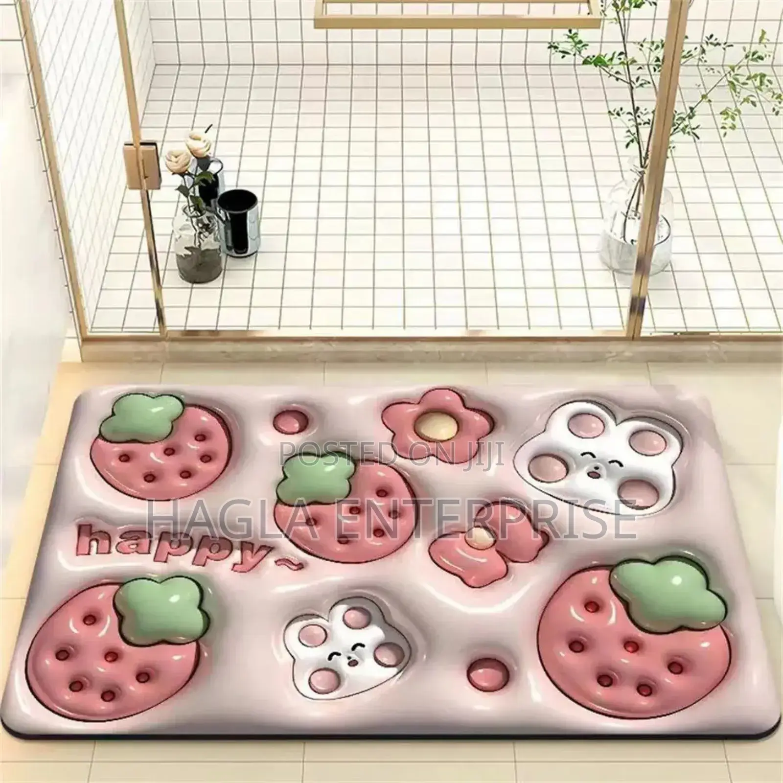 3d Flora Bathroom Mat