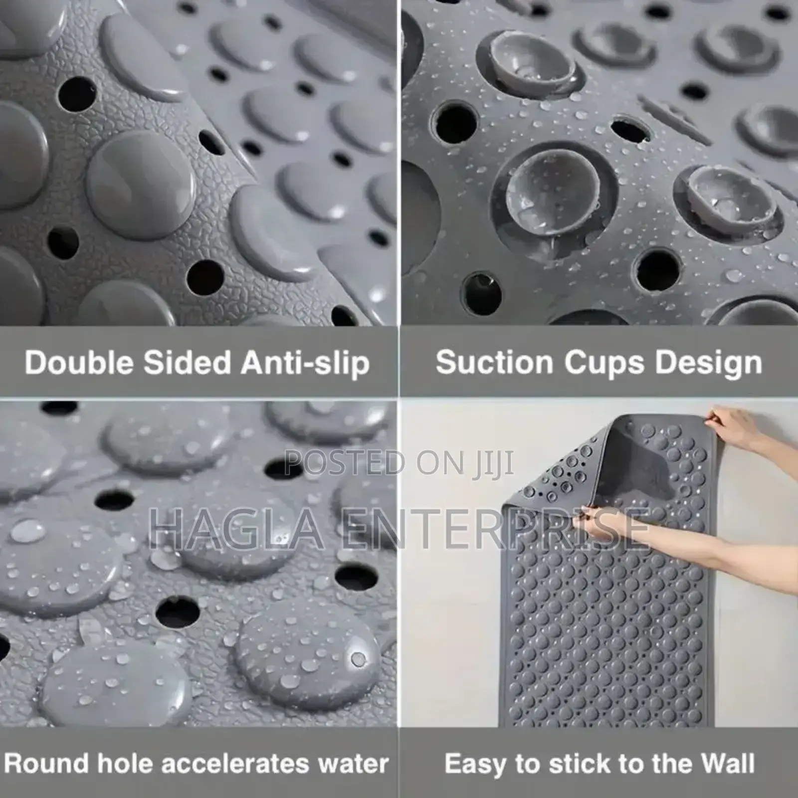 Bathroom Mat With Leg Scrubber