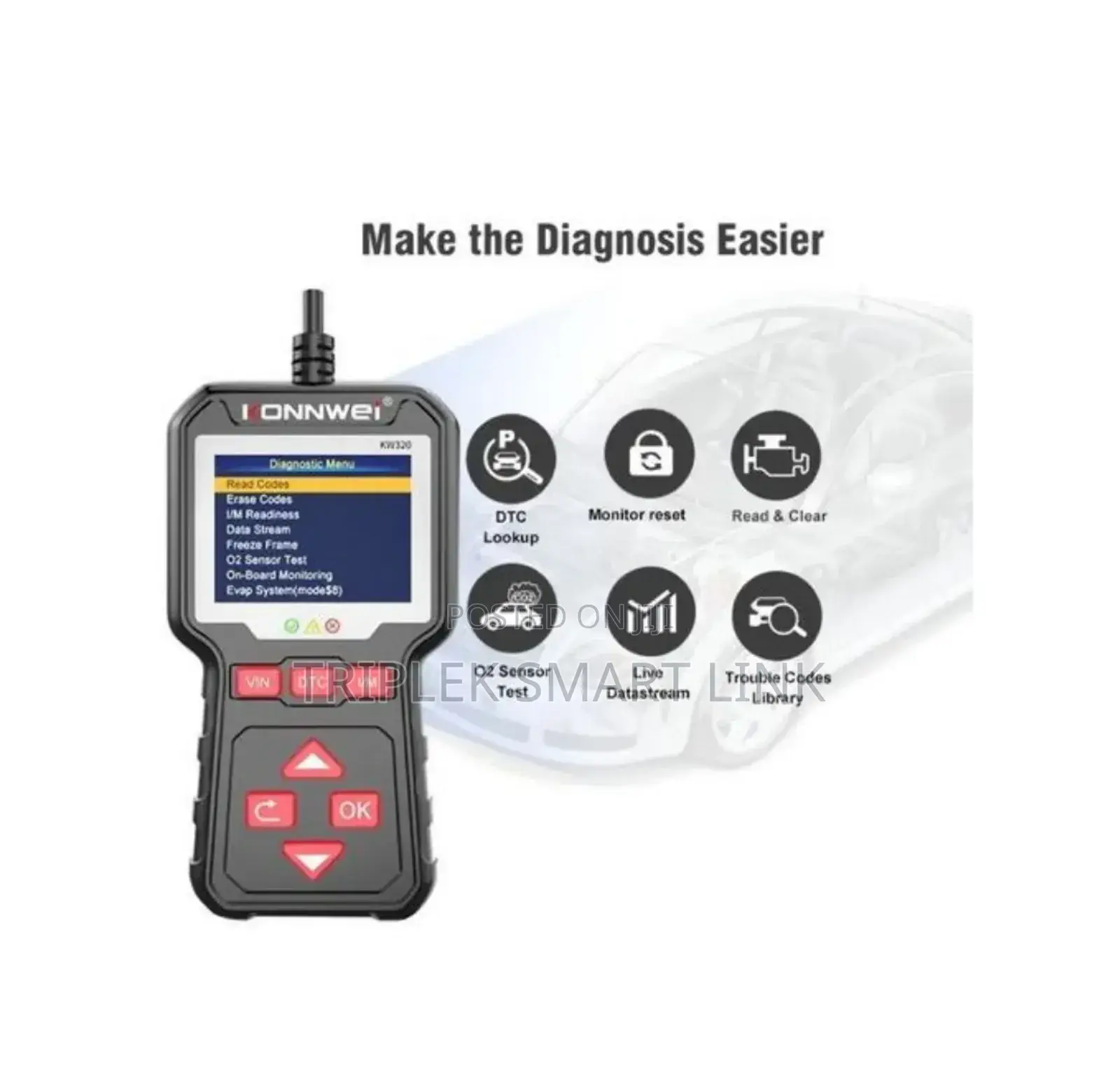 KONNWEI KW320 OBD2 Diagnostic Universal Car Fault Code Reade