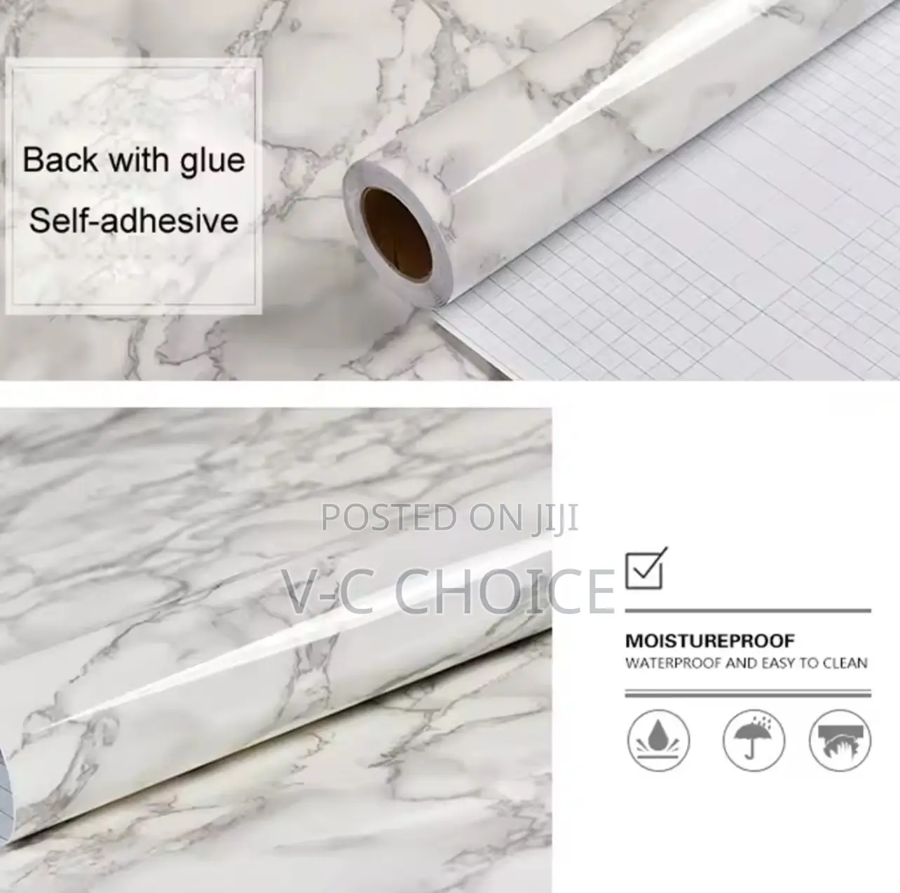 Marble Sticker Oil-Proof Self-Adhesive Wallpaper 60cm X 5