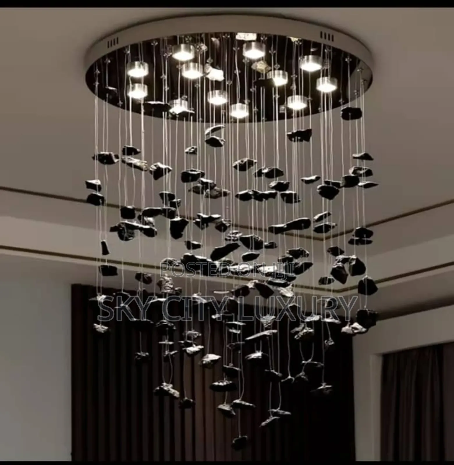 Luxury Stone Crystal Chandelier Light