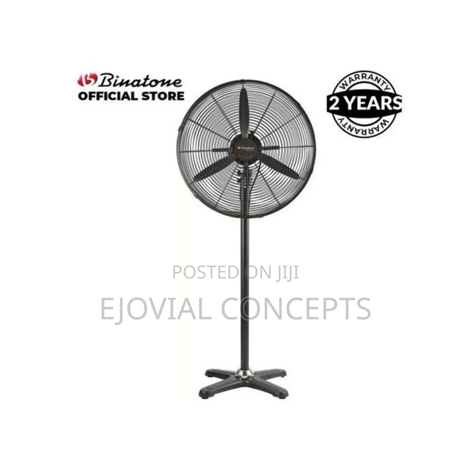 Binatone Standing Heavy Duty Fan 26 Inch HDF 2620- Black
