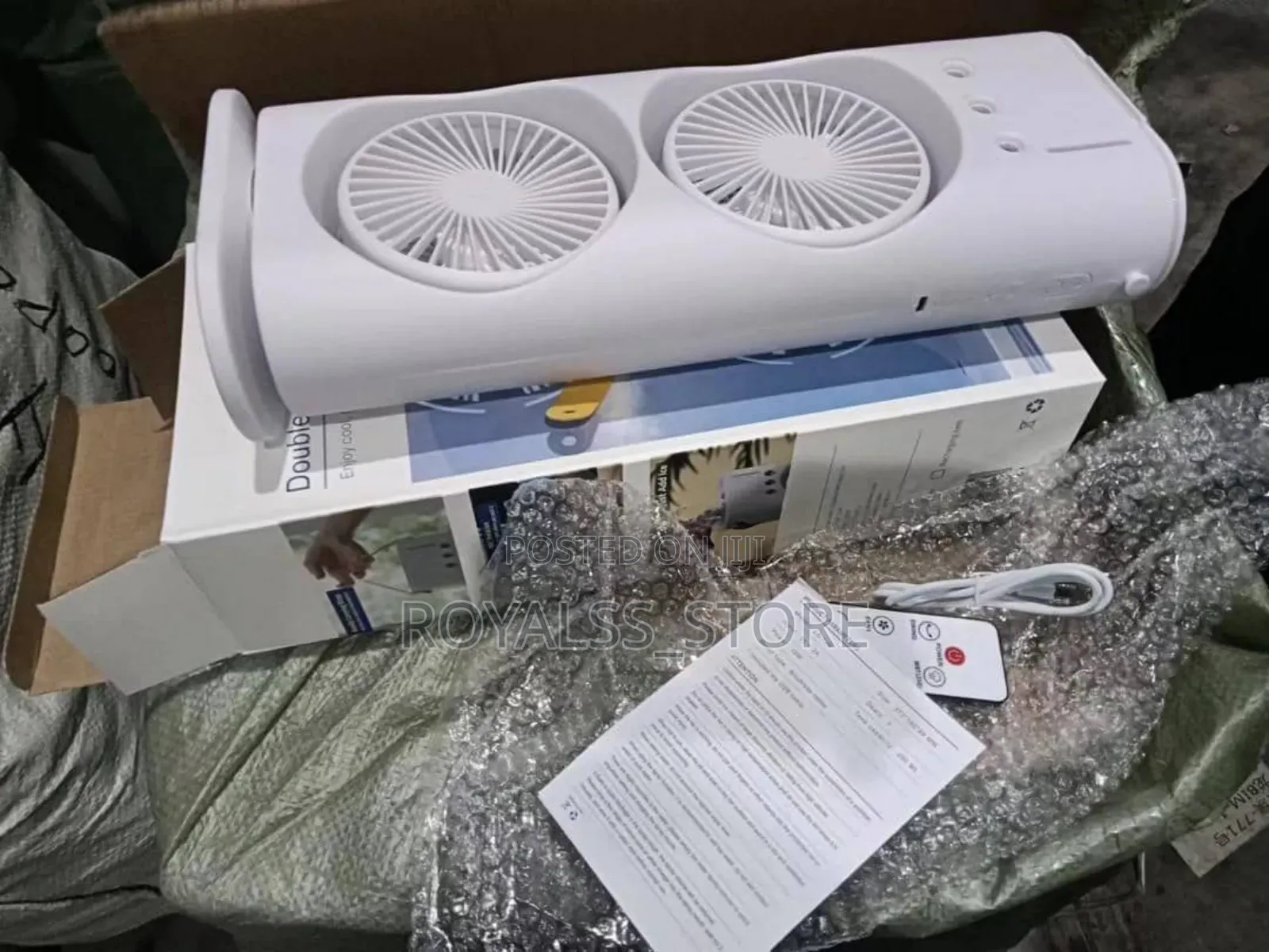 2-in-1 Rechargeable Double Ended Table Fan Humidifier