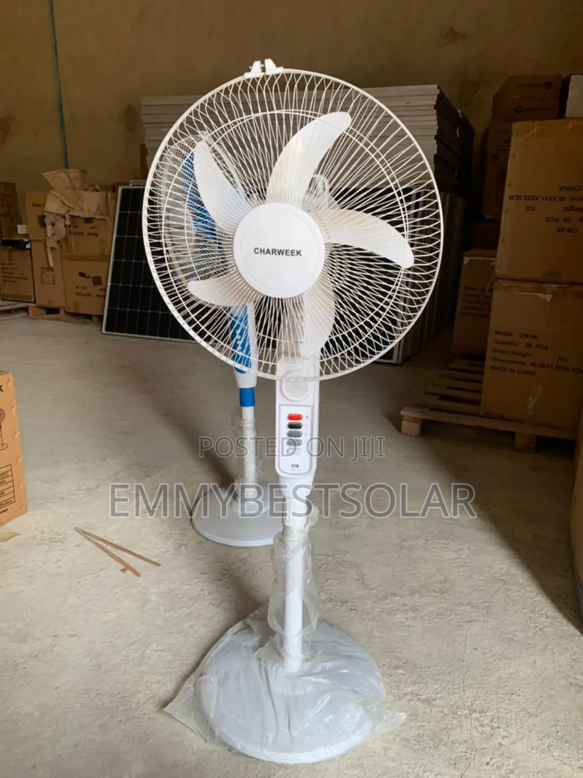 16 Inches AC DC Solar Standing Fan