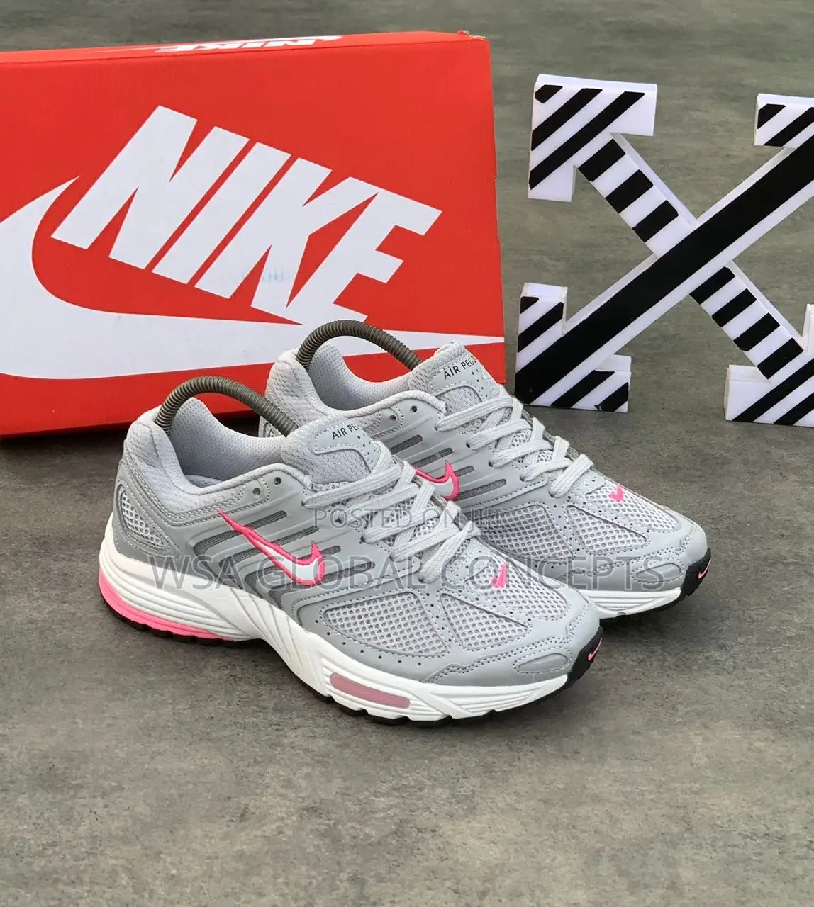 Nike Air Pegasus 2K5 Grey Playful Pink Sneakers