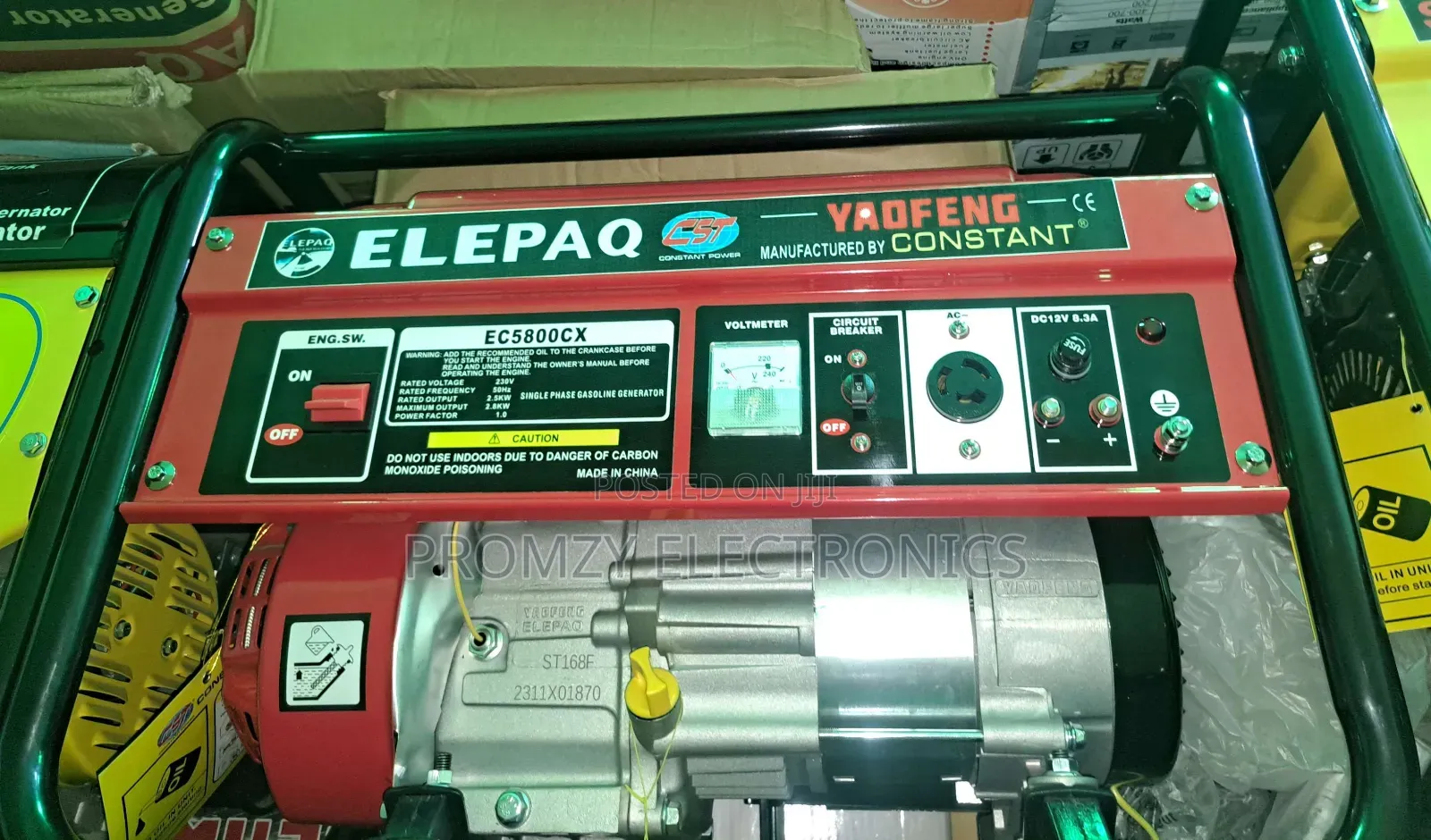 3.0kva Elepaq Petrol Generator Model Ec5800cx RED