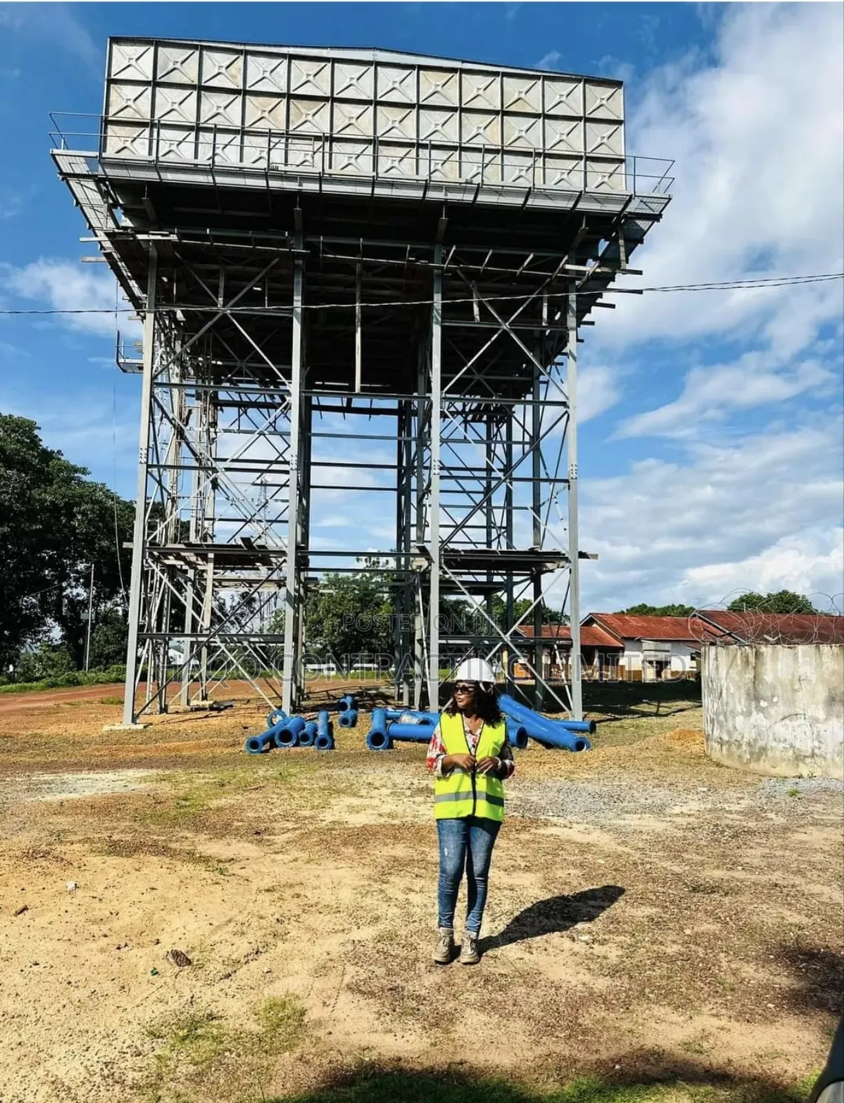 FRP Fibreglass SMC Tower Water Tank, Overhead
