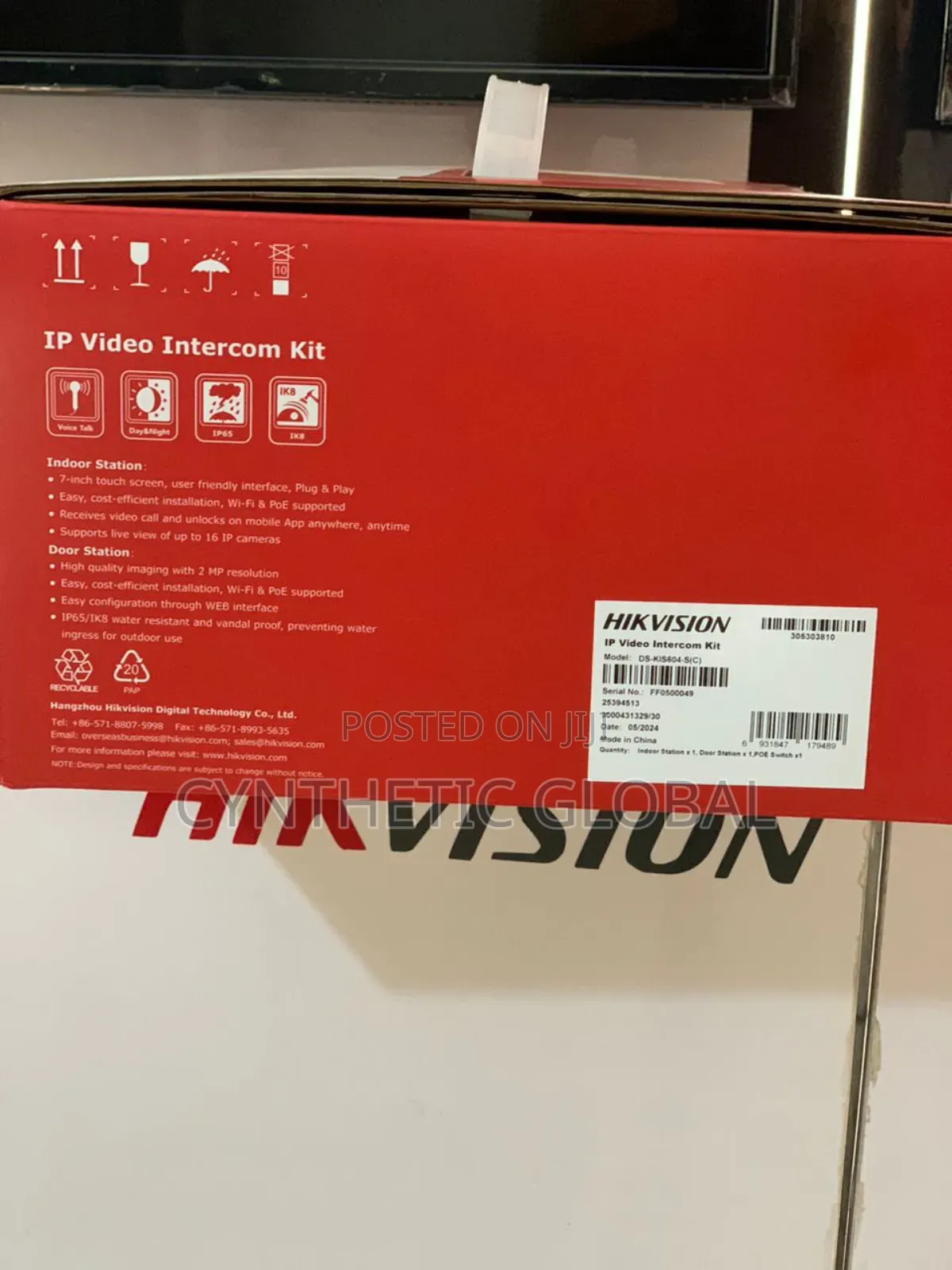 HIKVISION IP Video Doorbell 4port Poe Switch Ds-Kis604s(C)