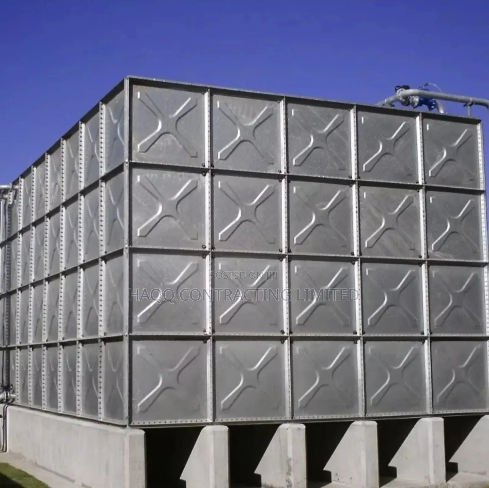 Hot Deep Galvanized Elevated Pressed Steel Braithwaite Tank