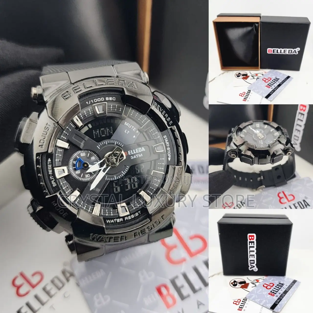 Belleda Quality Men Rubber Strap Wristwatch