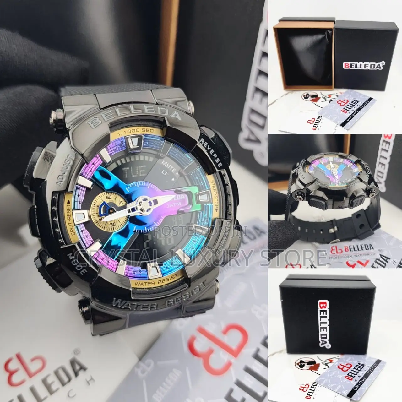 Belleda Quality Men Rubber Strap Wristwatch