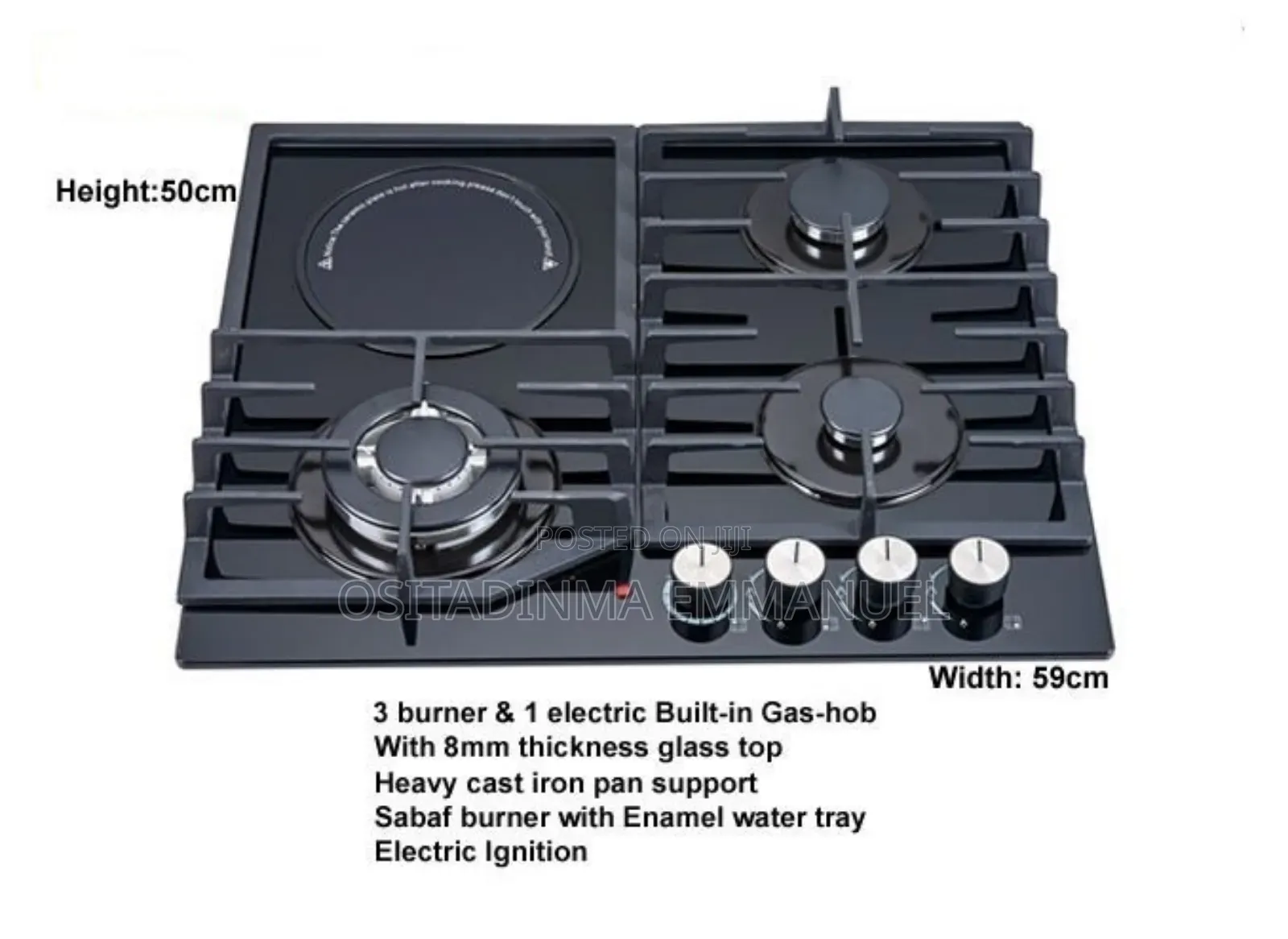 Built-in Gas Hob Three Gas One Electric