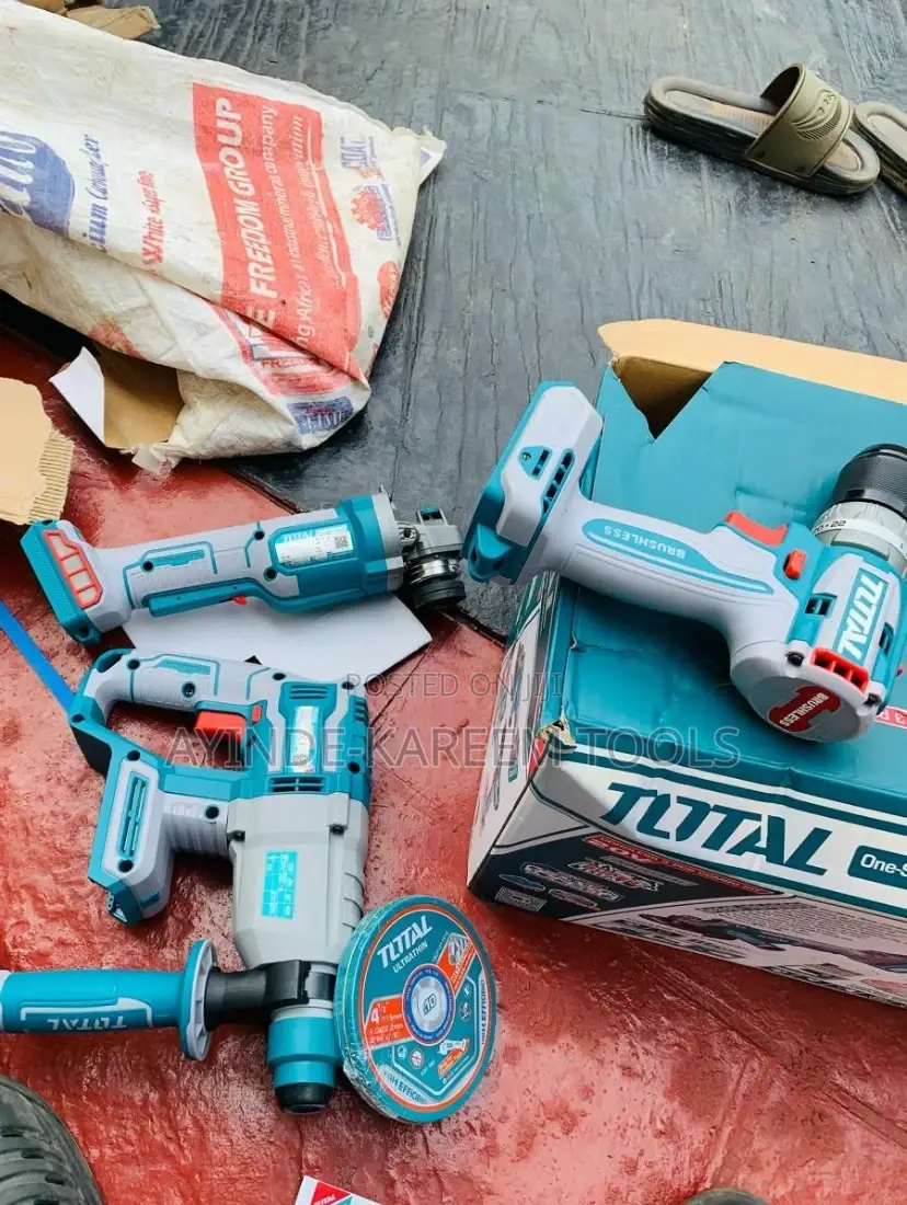 Total Industrial Cordless Combo 3 In 1 Pcs Set 20v