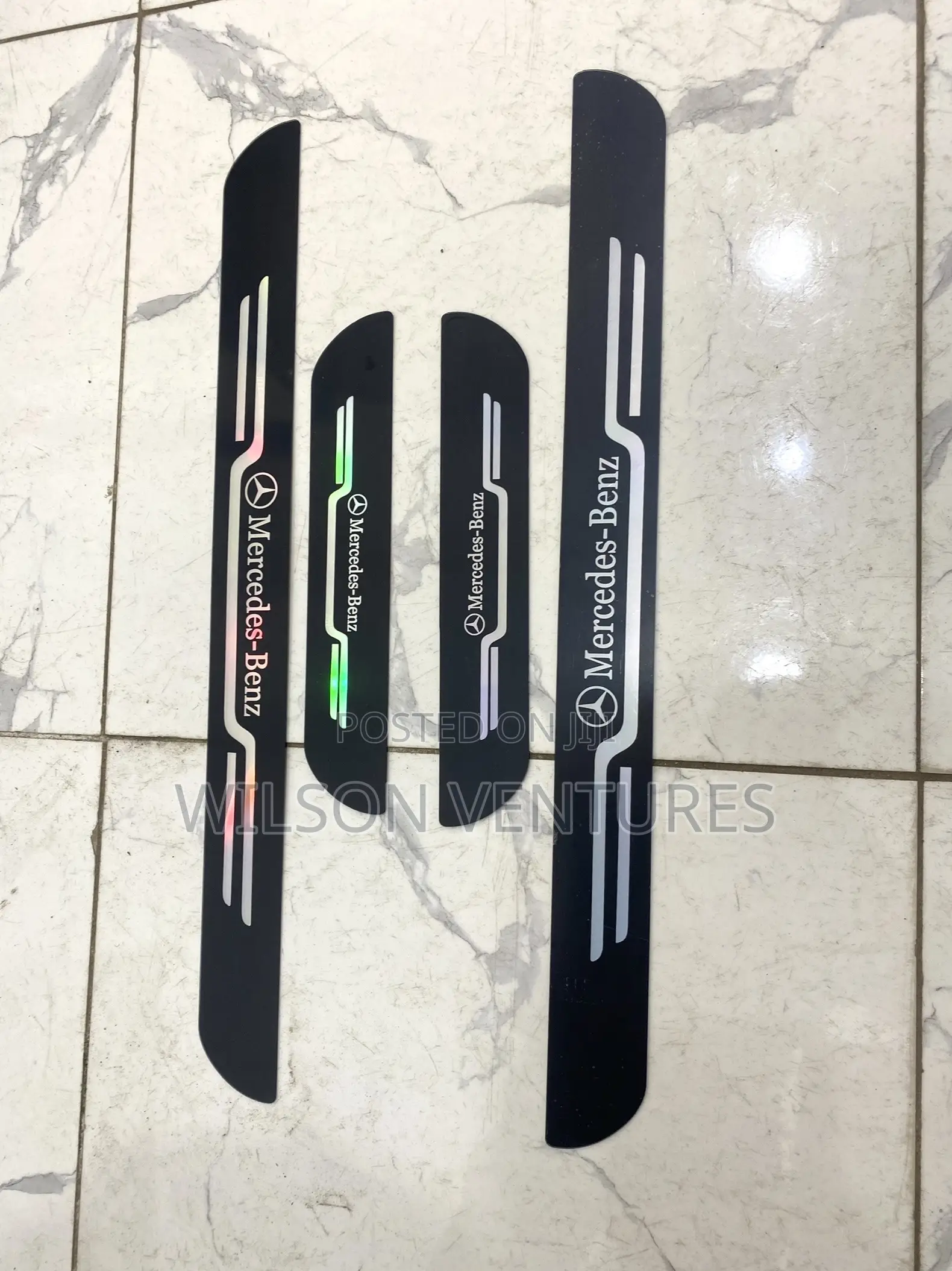 4 PCS Mercedes’ Benz Door Protective Sill Step Emblem