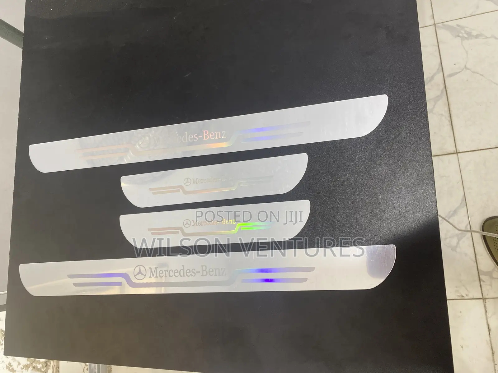 4 PCS Mercedes’ Benz Door Protective Sill Step Emblem