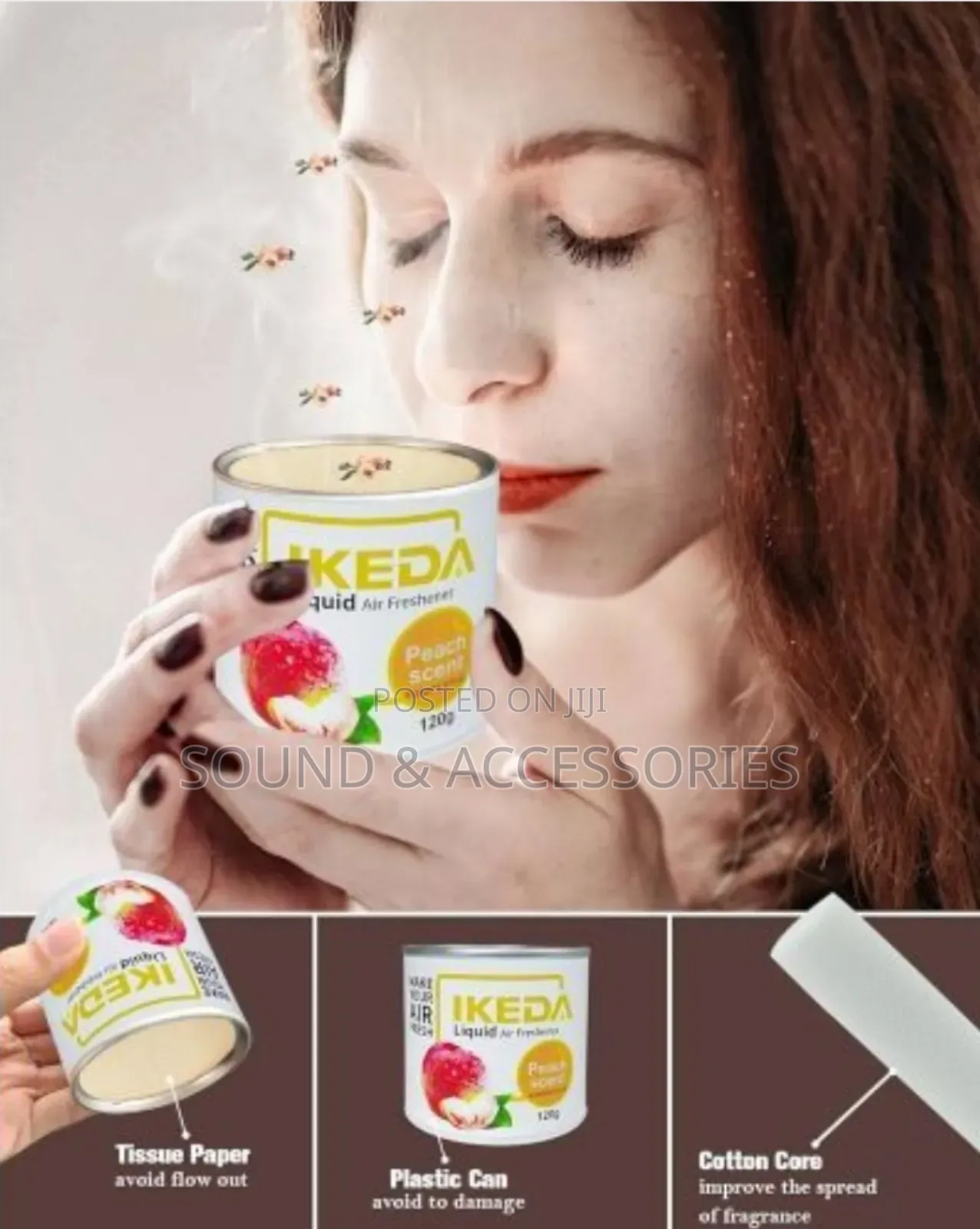 Ikeda Liquid Fruit Can Peach Scent Air Fresheners - 120g