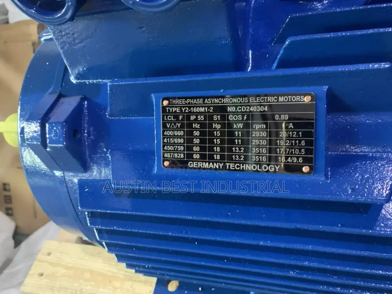 Industrial Electric Motor 380V 15hp