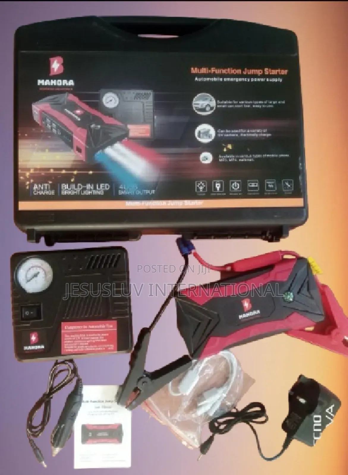 Multifunction Jump Starter Power Supply With Tyre Inflator
