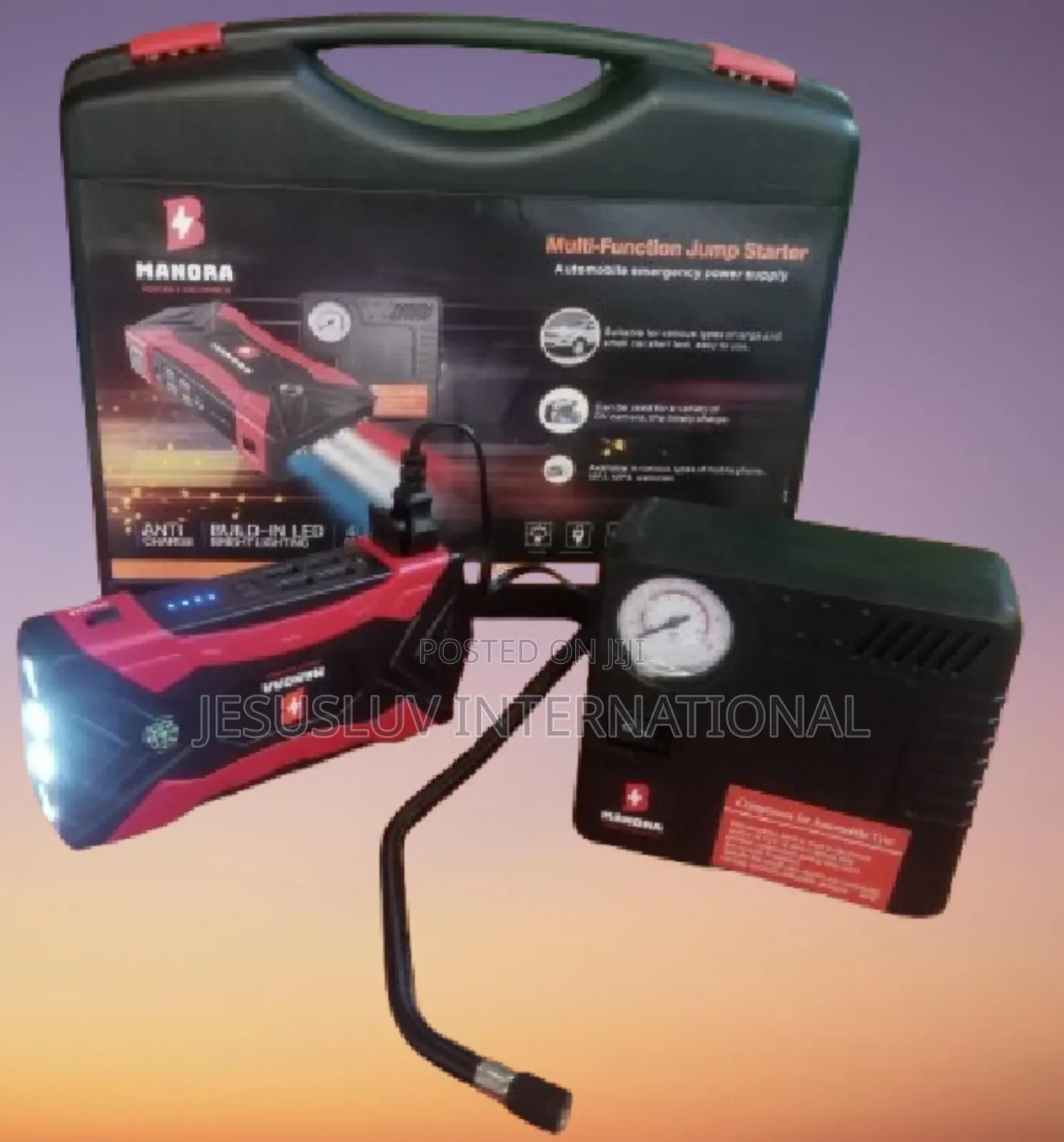 Multifunction Jump Starter Power Supply With Tyre Inflator