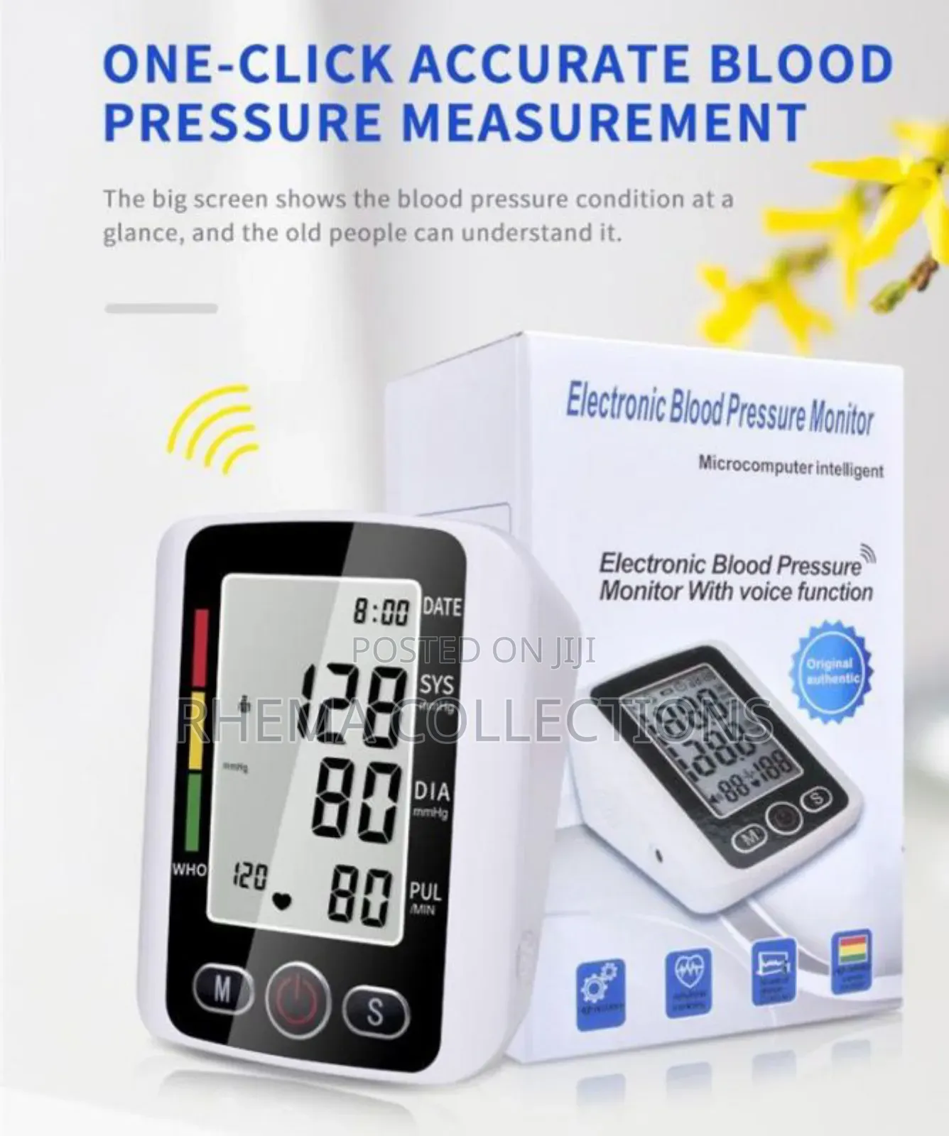 Electronic Blood Pressure Monitor With Voiced Function
