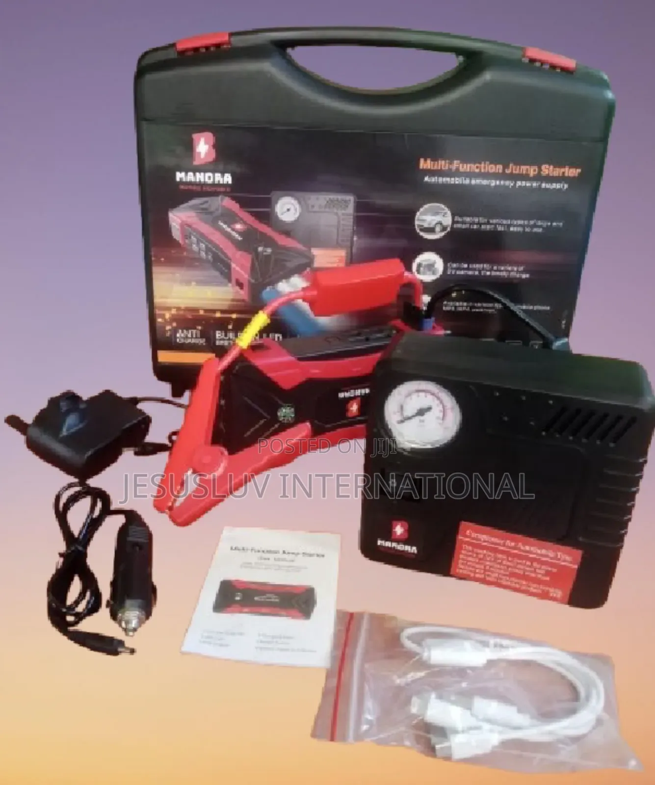 Multifunction Jump Starter Battery Booster + Tyre Inflator
