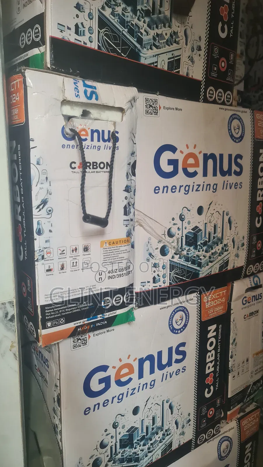 230ah 12v Genus Carbon Tubular Batteries